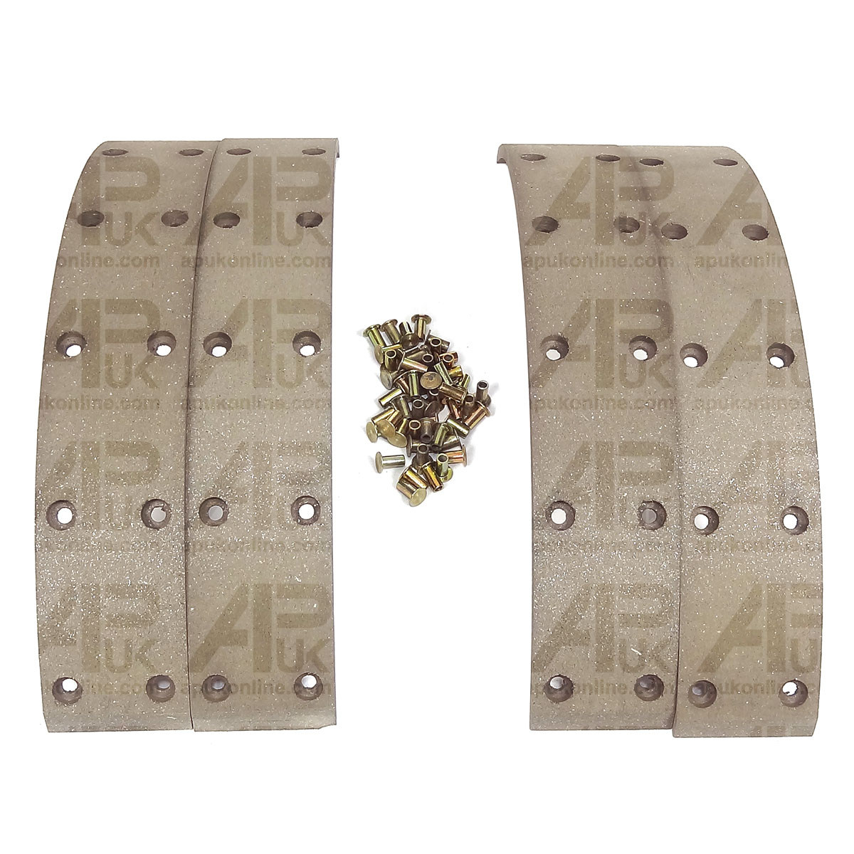 Brake Drum Shoe Lining Kit + Rivets for Fordson Dexta Super Dexta Volvo Tractor