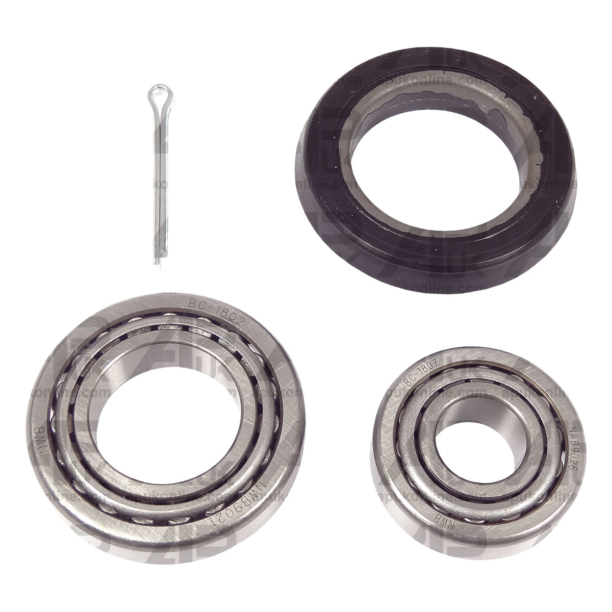 Front Wheel Bearing Kit for Ford New Holland 3550 3600 N V 3610 3900 Tractor