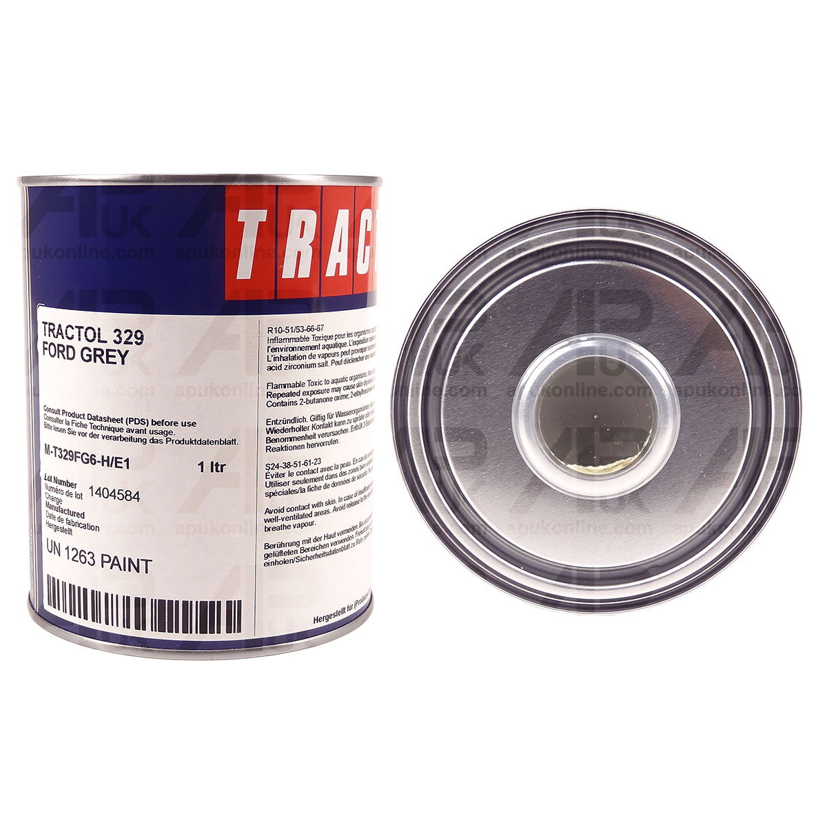 1 Litre 1L Tin Tractol Grey Paint Enamel for Fordson Ford New Holland Tractor