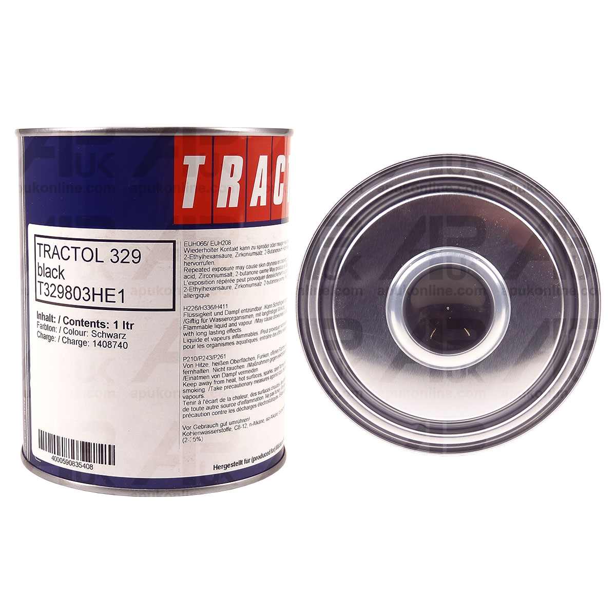 1L Black Tractol 329 Paint Gloss for Chassis Massey Ferguson Machinery Tractor