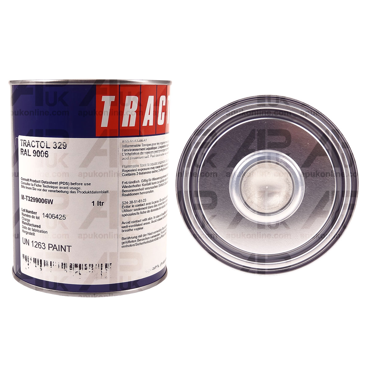 1L Tin 1 Litre RAL 9006 Tractol Silver Gloss Paint Agriculture Tractor Machinery