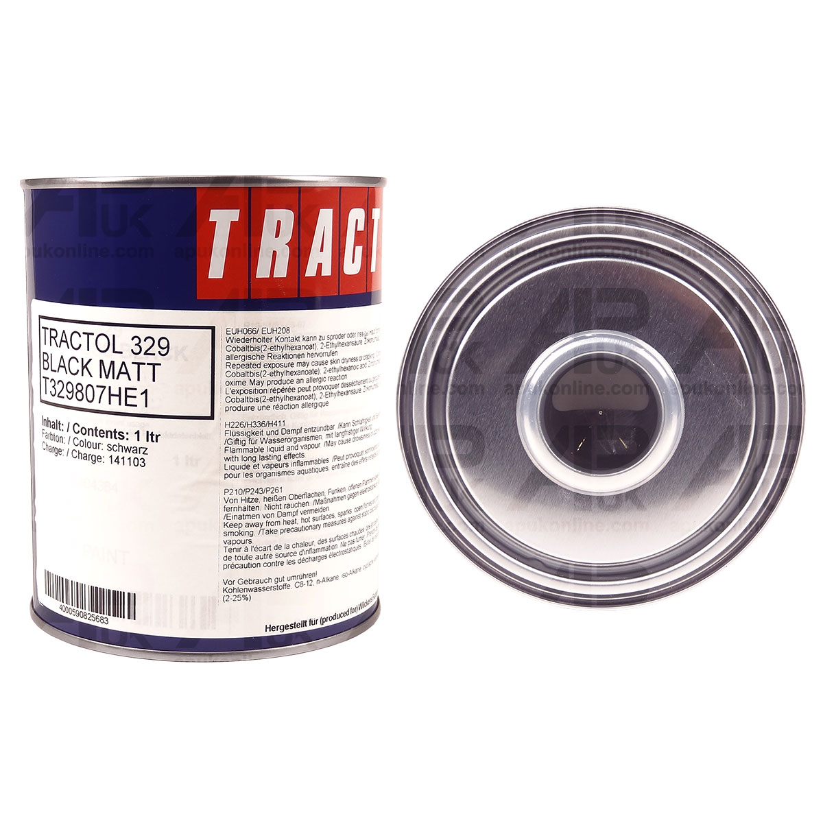 1 Litre 1L Tin Matt Black Tractol Paint Chassis for Tractor Dumper Digger 4x4