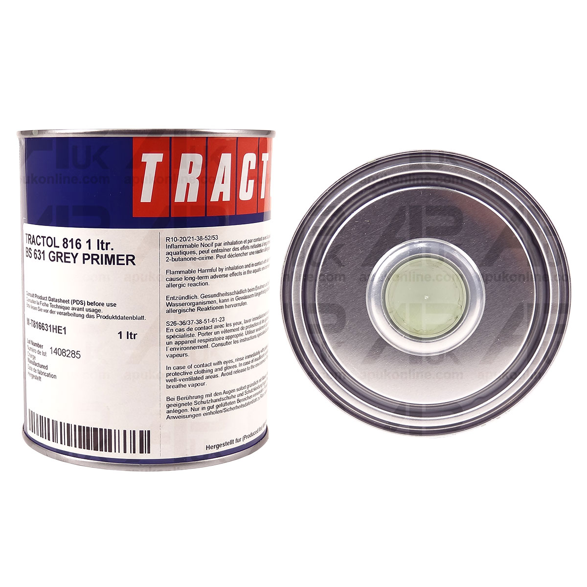 1L Grey Undercoat Primer Tractol Paint for Massey Ferguson Gray Ford NH Tractor