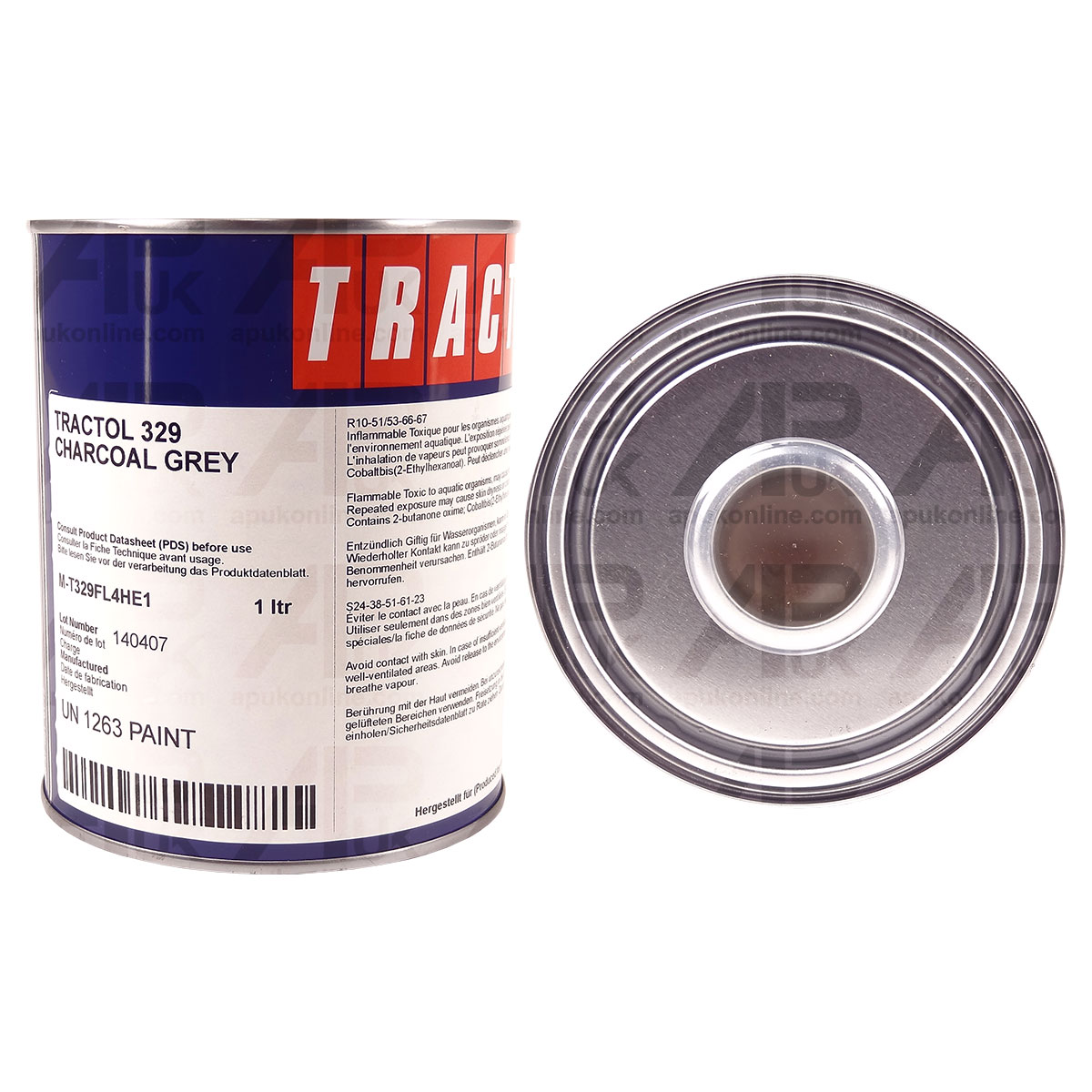 1 Litre Charcoal Grey 329 Tractol Paint Gray for Massey Ferguson Tractor