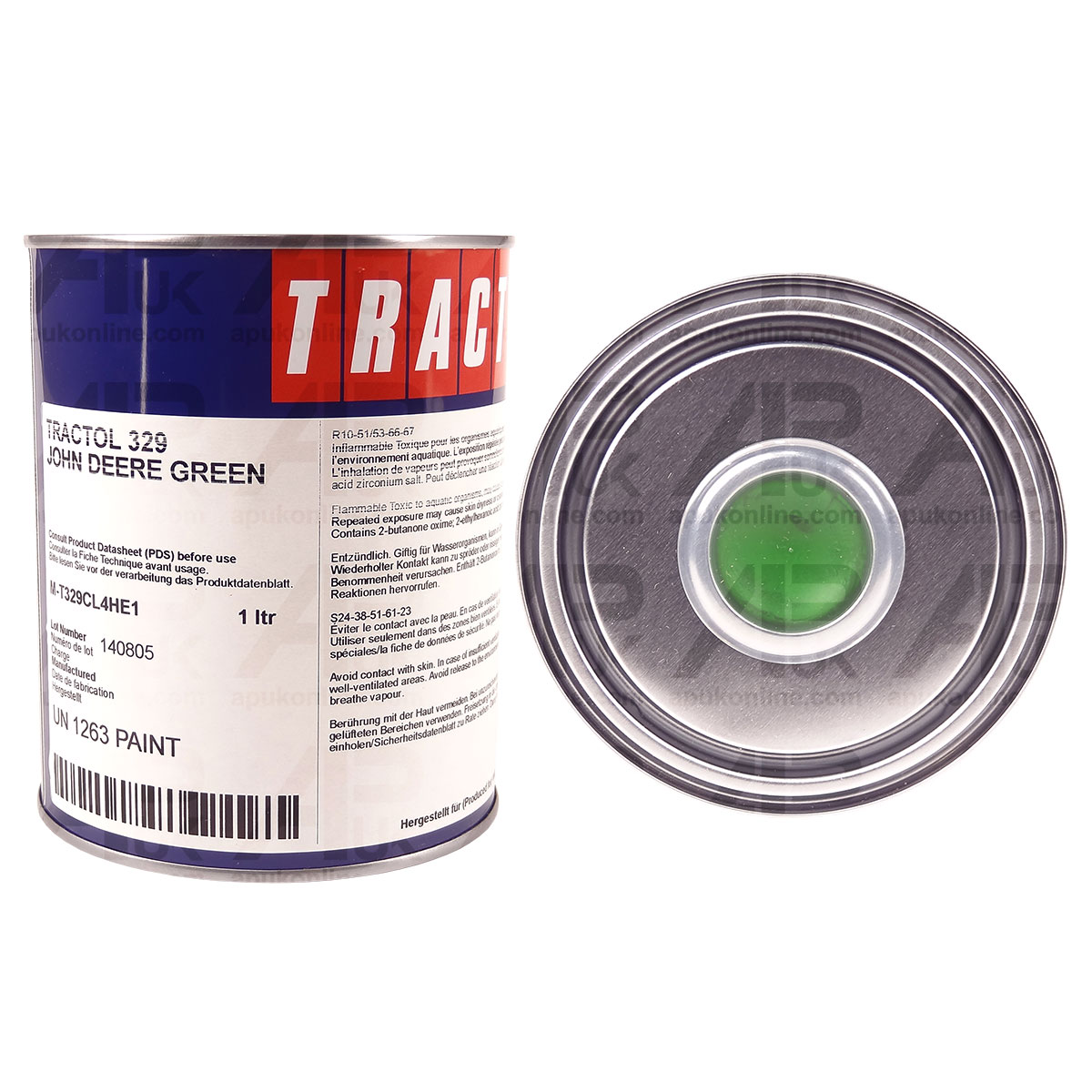 1 Litre Green Tractol Paint Enamel for Agricultural Machinery John Deere Tractor