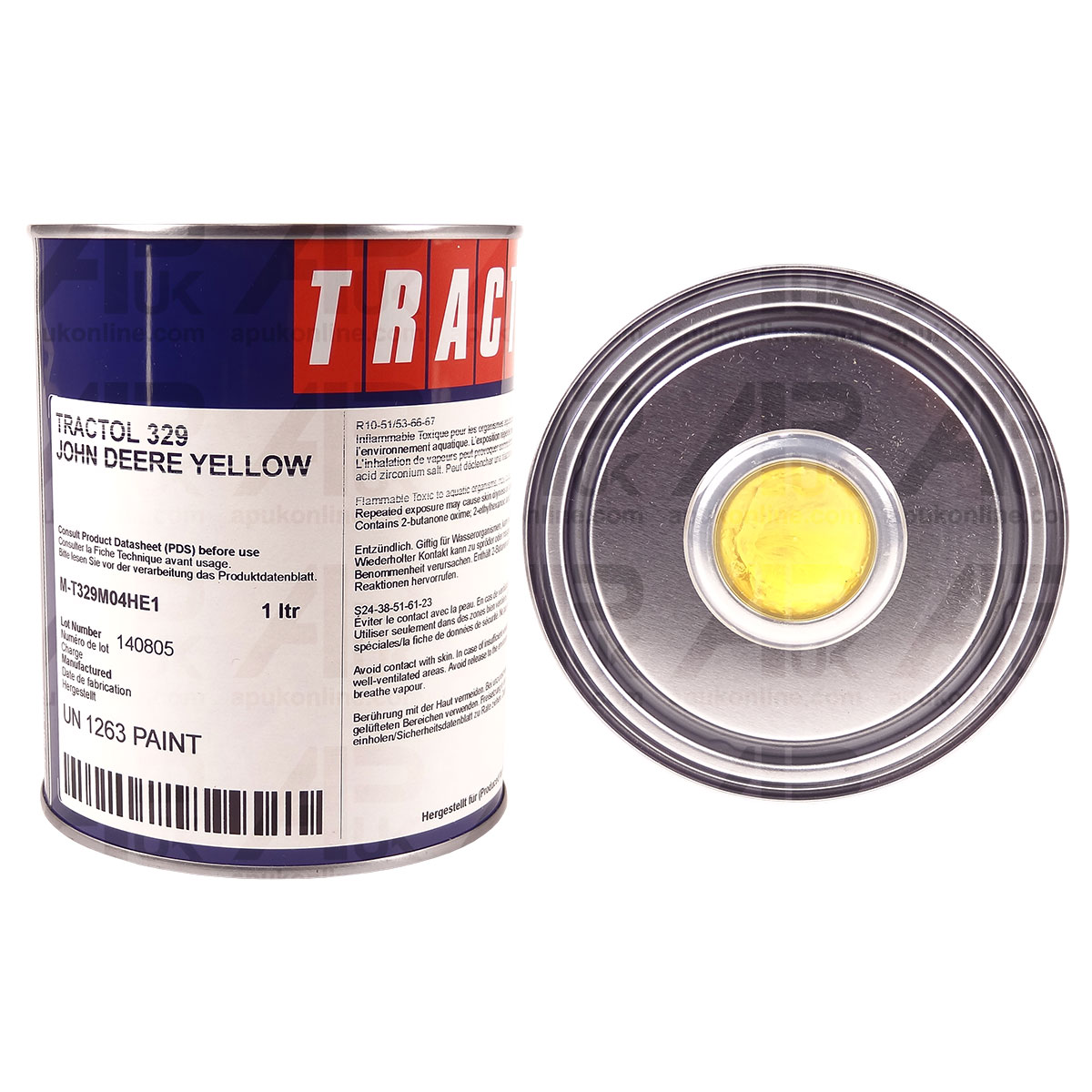 1L Yellow Tractol Paint Enamel for Agricultural Machinery John Deere Tractor