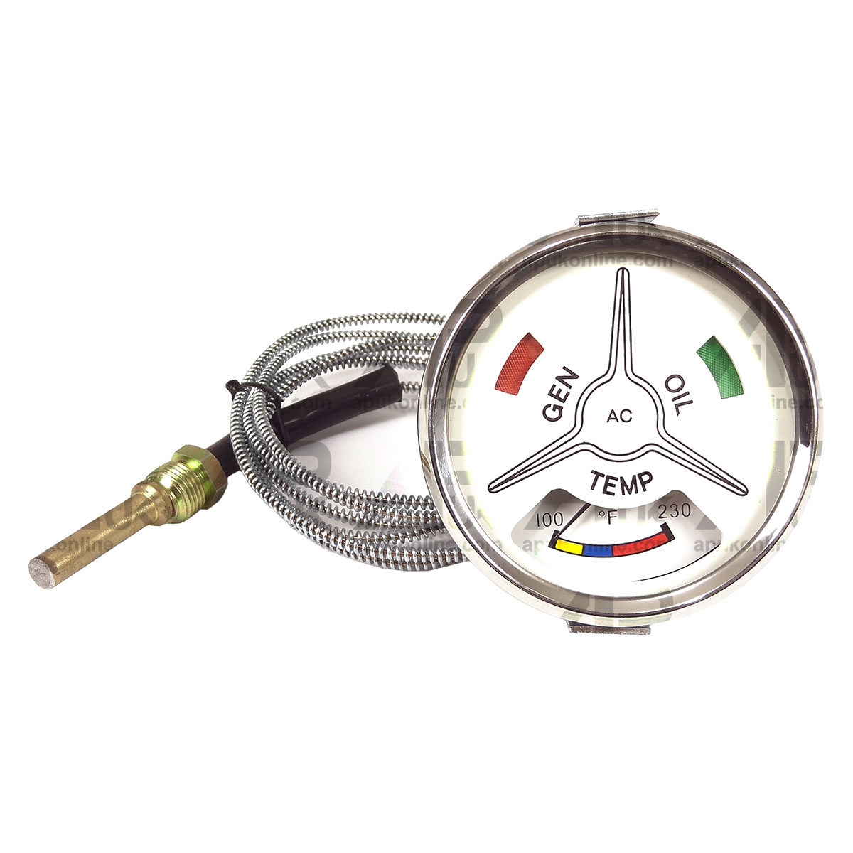 Water Temperature Gauge White Face for Fordson Major Power Super Tractor