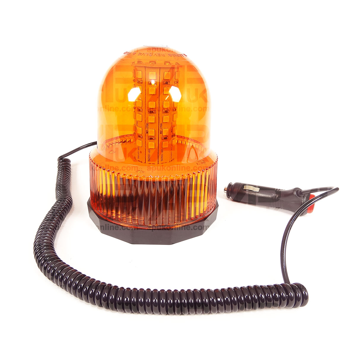 LED Magnetic Mount Rotating Flashing Amber Dome Beacon Warning Light Recovery