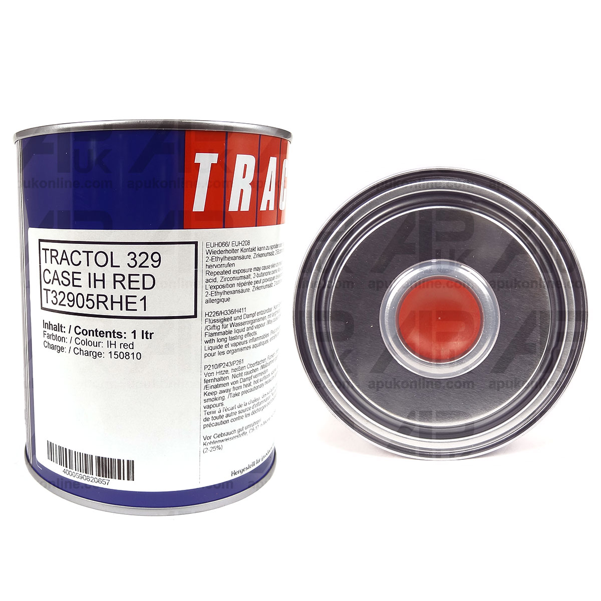 1 Litre Red Tractol Paint for Case International IH Tractor Machinery Agricultur