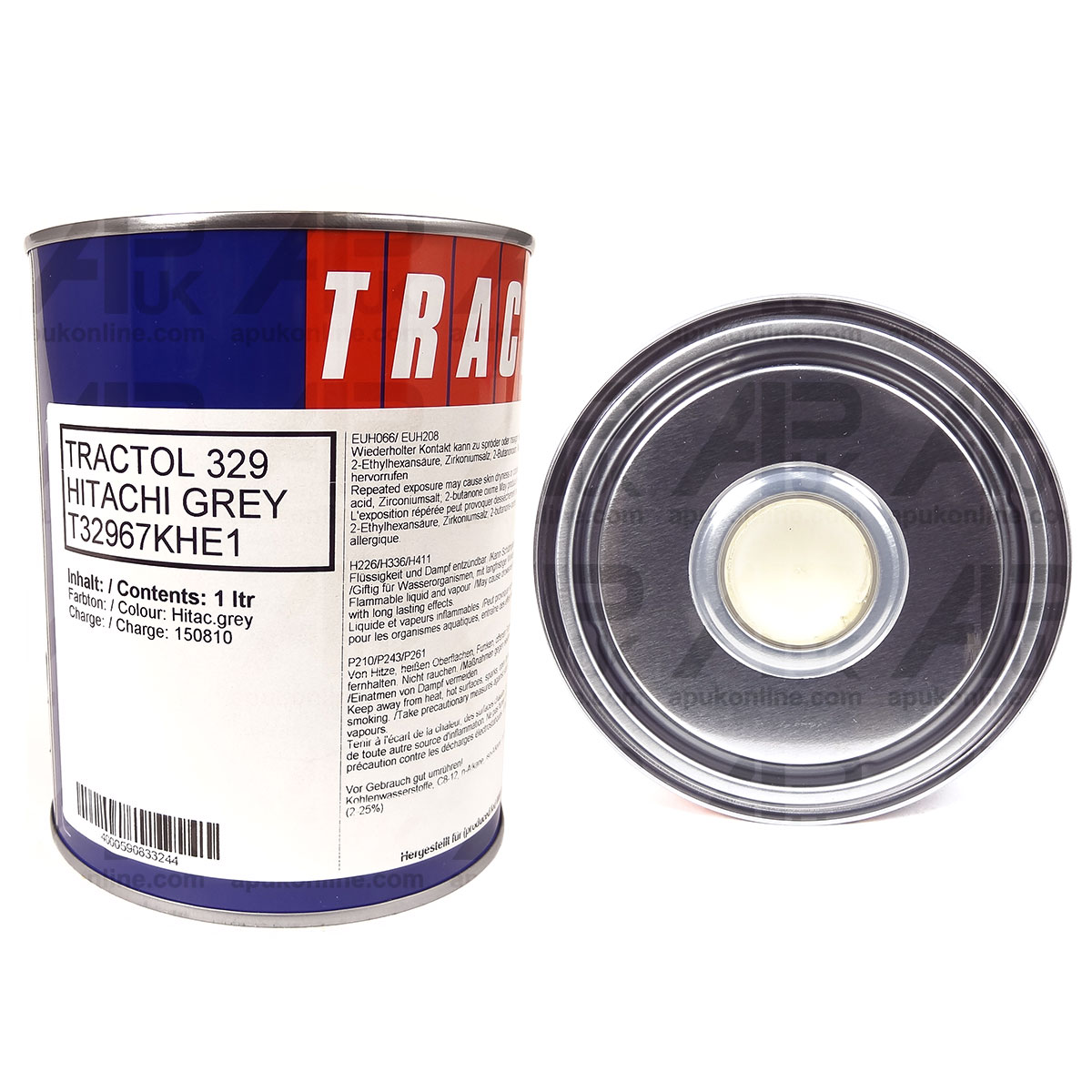 1 Litre Grey Tractol Paint for Hitachi Mini Digger Machinery Excavator spray