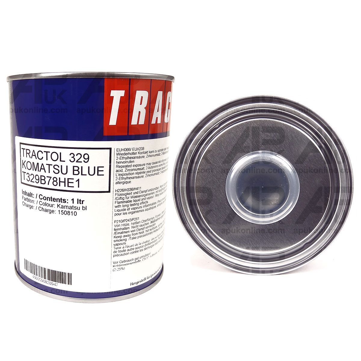 1 Litre Blue Tractol Paint for Komatsu Mini Digger Machinery Tractor Excavator