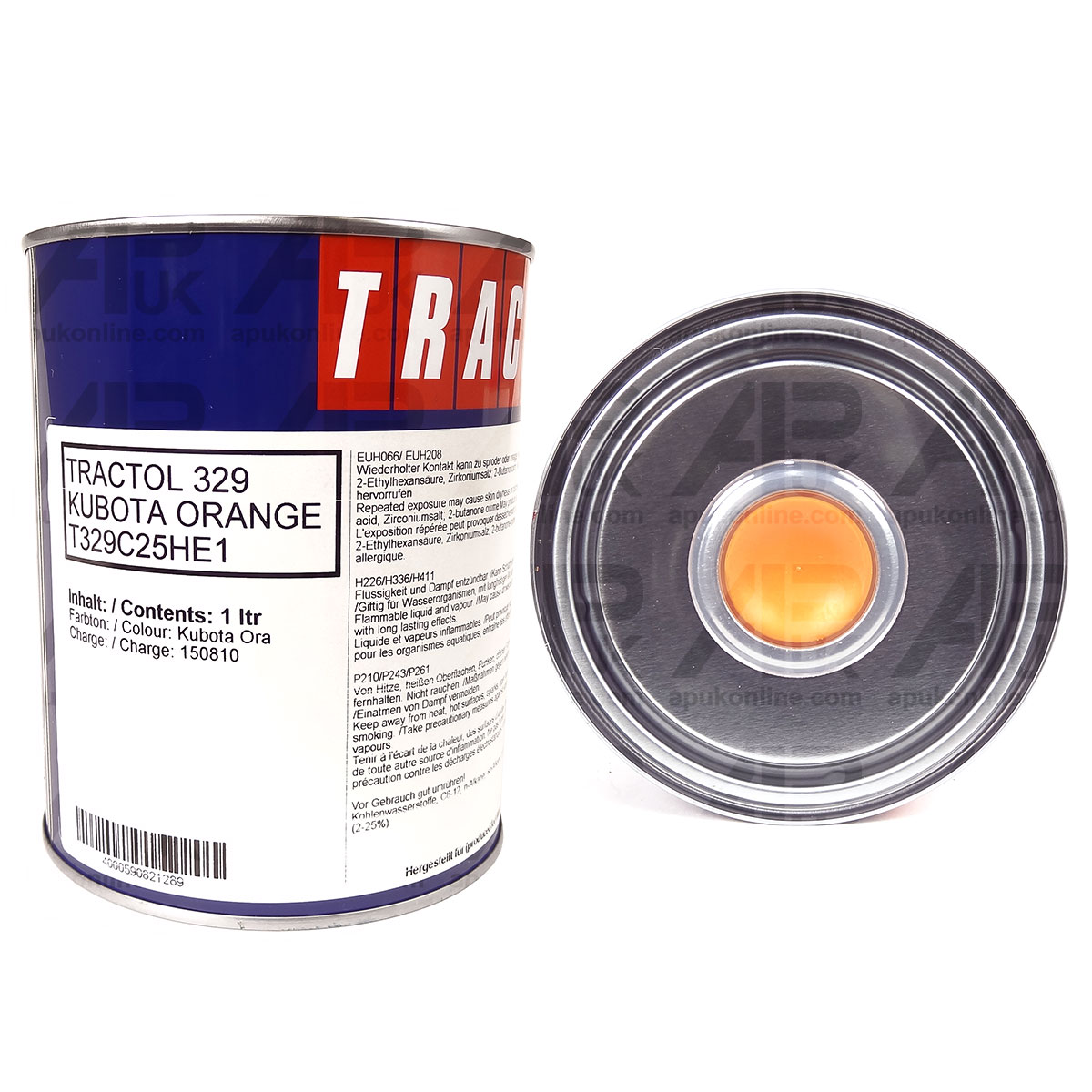 1 Litre Orange Tractol Paint 1L for Kubota Tractor Machinery Agricultural Enamel