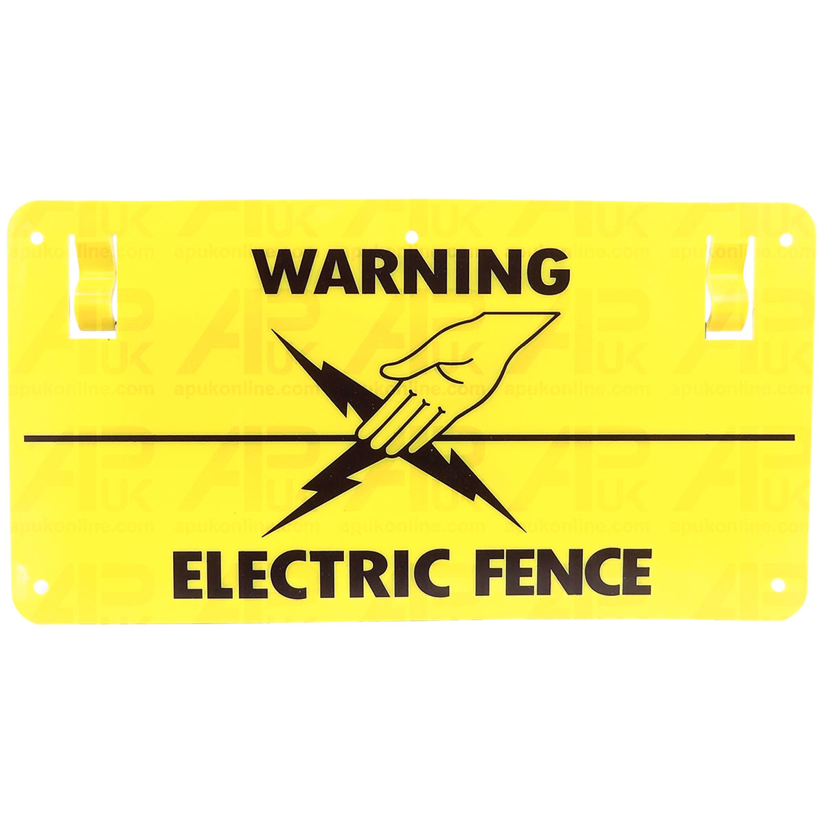 1 x Electric Fence Warning Plastic Sign Double Sided Poly Wire tape Screw Fixing