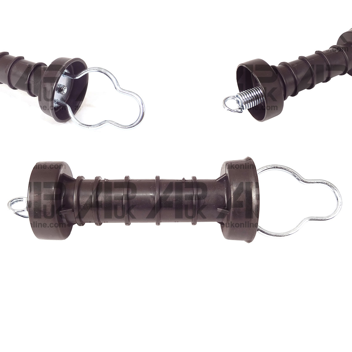 1 x HD Electric Fence Loop Hook Gate Handle Spring Inside Insulator Fencing Poly