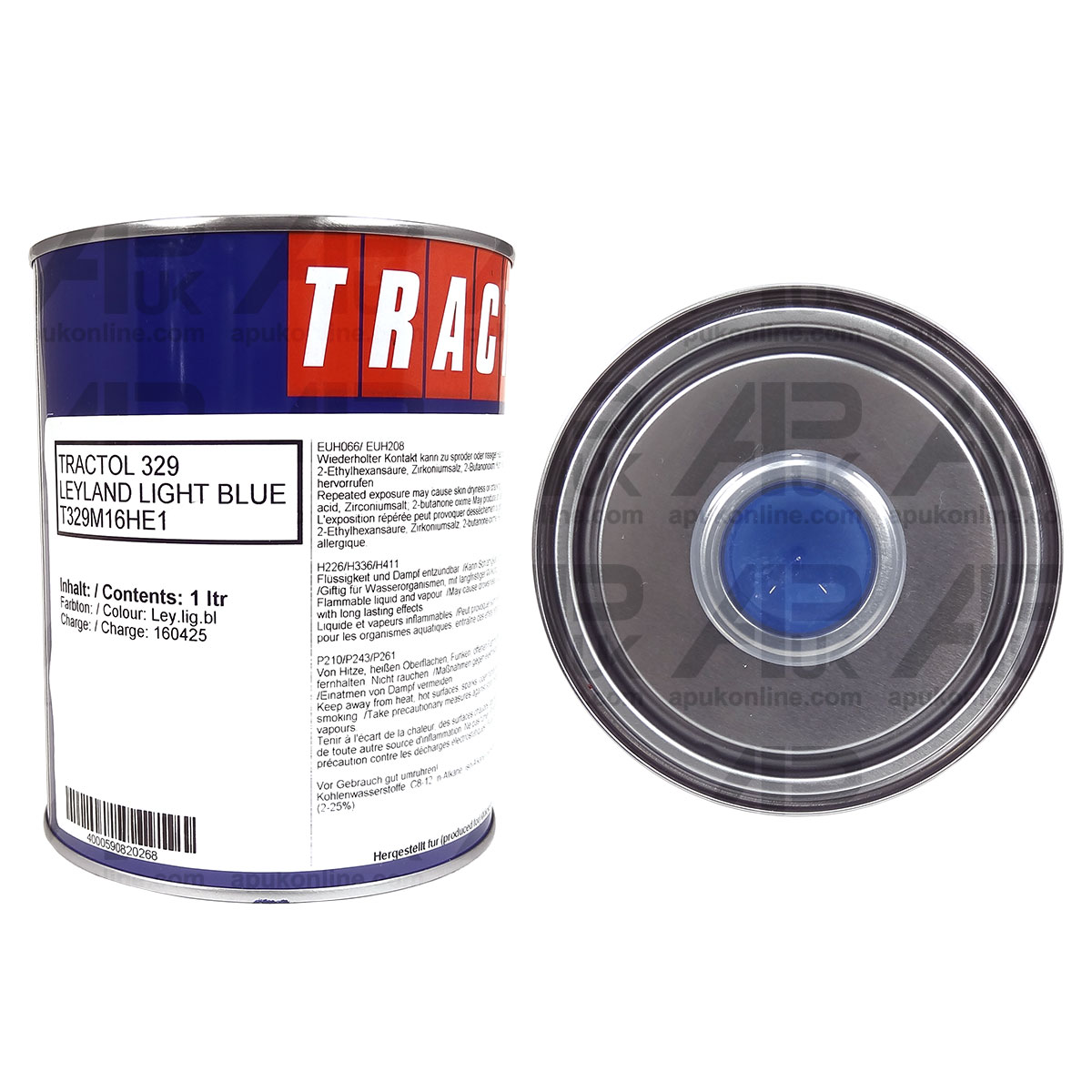 1 Litre Ltr Tin Leyland 154 245 255 272 344 482 Tractor Light Blue Paint Tractol