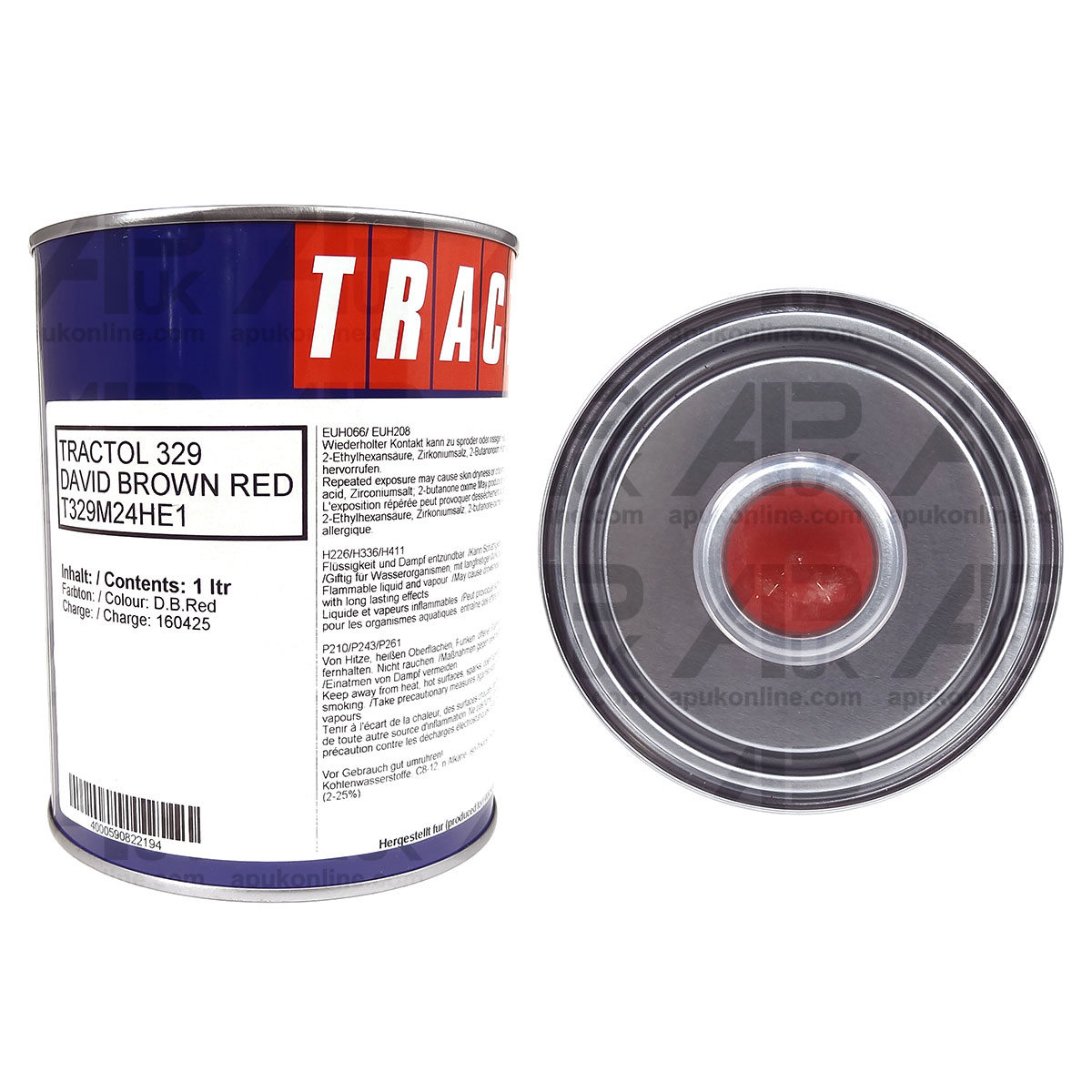 1 Litre Ltr 1L Tin David Brown DB Tractor Currant Red Enamel Body Paint Tractol