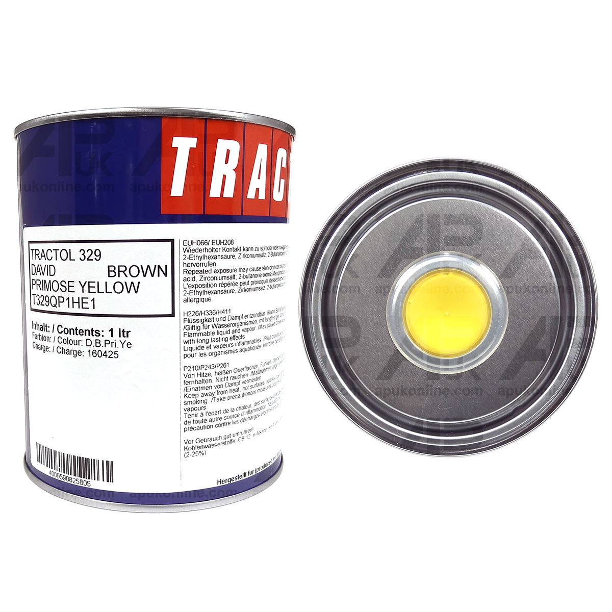 1 Litre Tractol Primrose Yellow Paint for David Brown 850 880 900 950 Tractor
