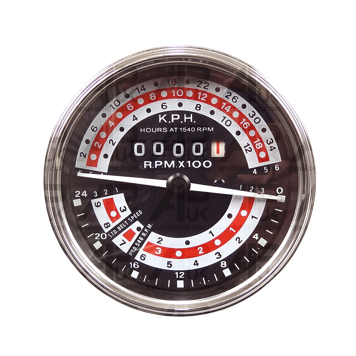 Tachometer Rev Gauge KPH for Massey Ferguson 165 168 178 185 Multi-Power Tractor