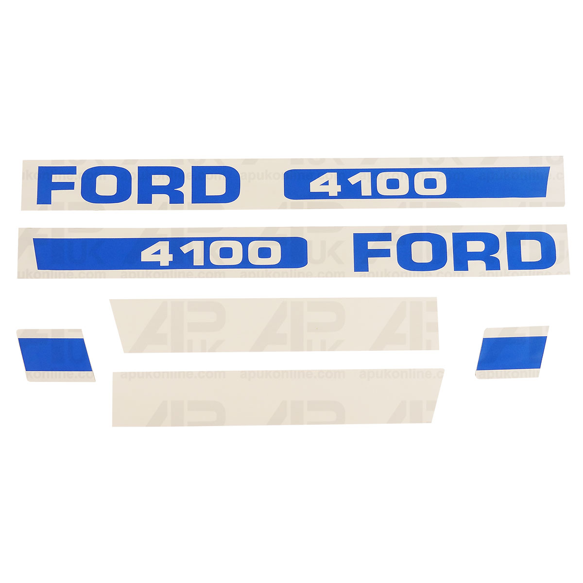 Hood Bonnet Decal Sticker Set Kit Emblem Transfer for Ford 4100 Tractor