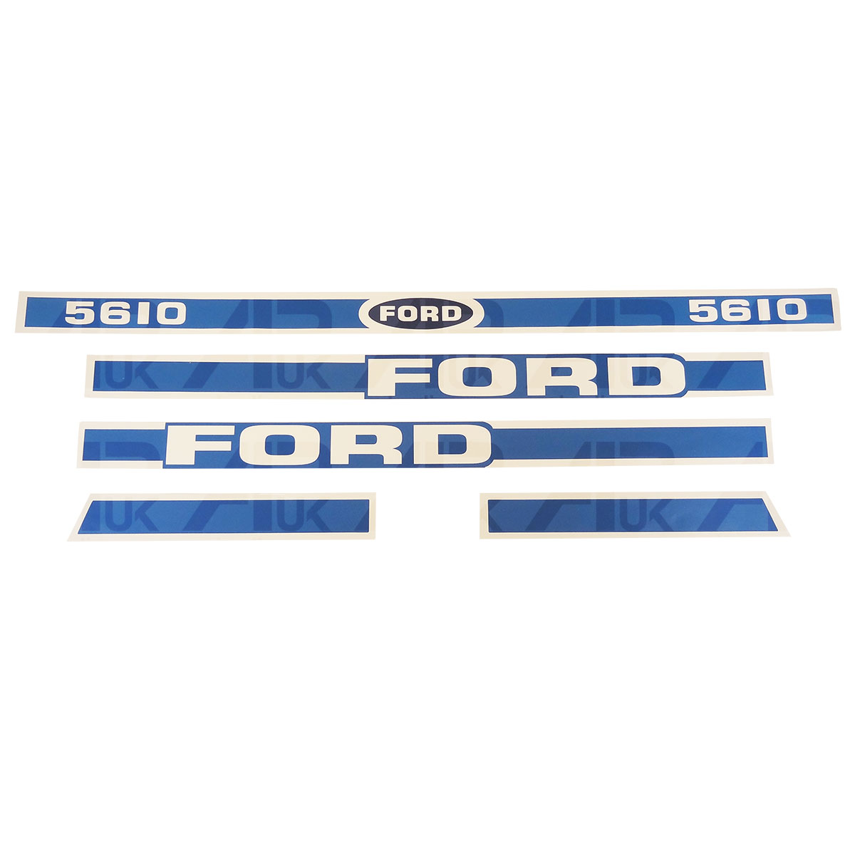 Hood Bonnet Decal Sticker Set Kit Emblem for Ford New Holland 5610 Tractor