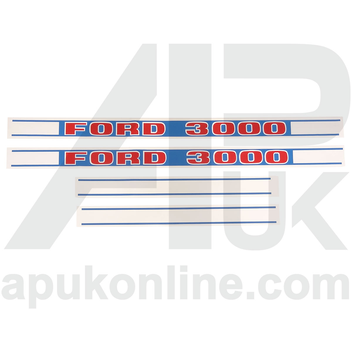 Hood Bonnet Decal Sticker Set Kit Emblem for Ford New Holland 3000 Tractor