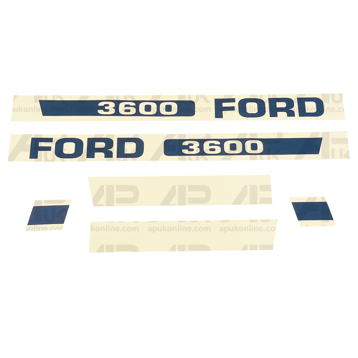 Hood Bonnet Decal Sticker Set Kit Emblem for Ford New Holland 3600 Tractor