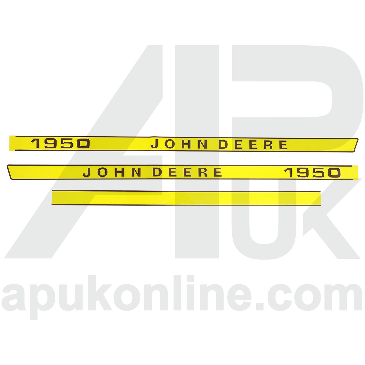 Hood Bonnet Decal Sticker Set Kit Emblem Transfers for John Deere 1950 Tractor