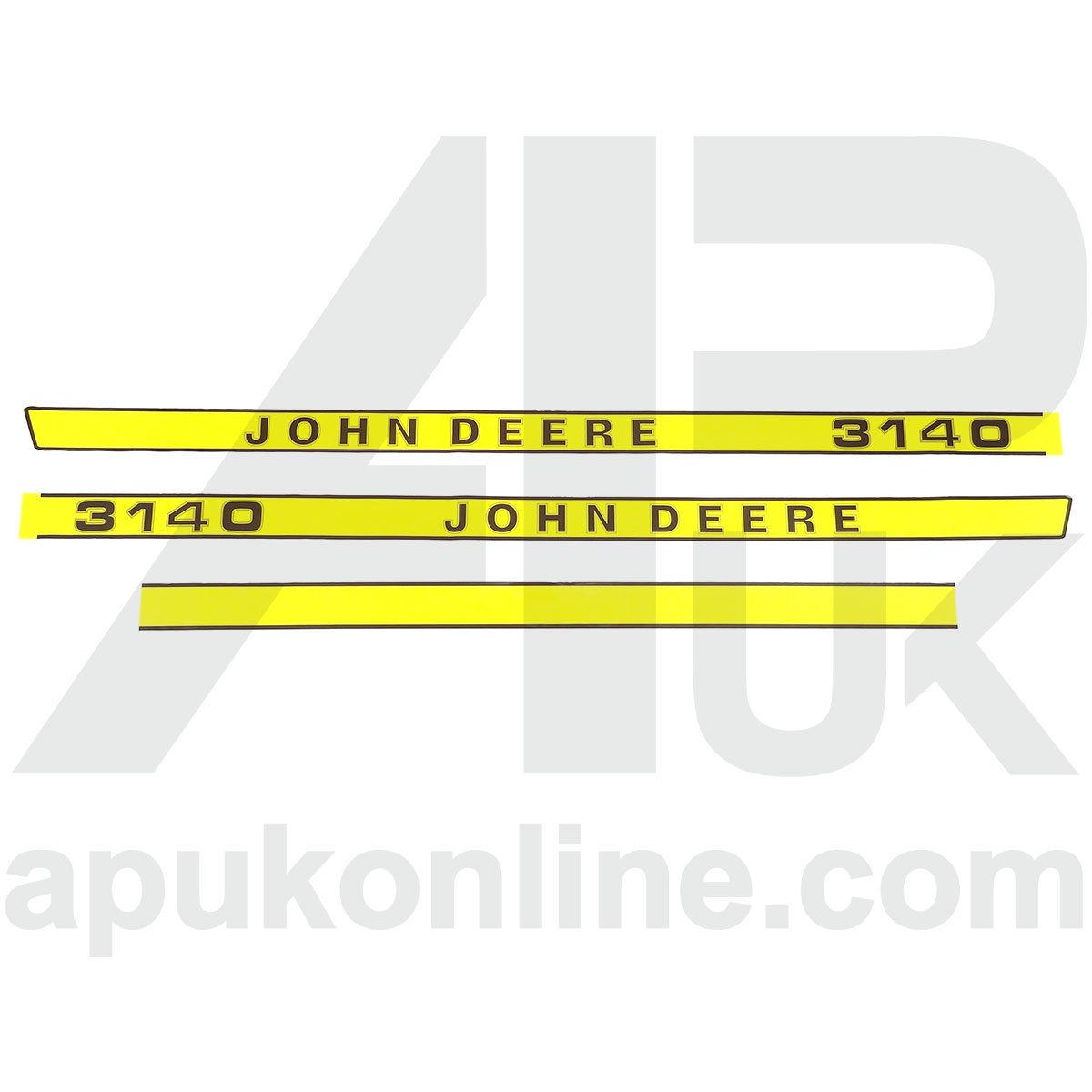 Hood Bonnet Decal Sticker Set Kit Emblem Transfers for John Deere 3140 Tractor