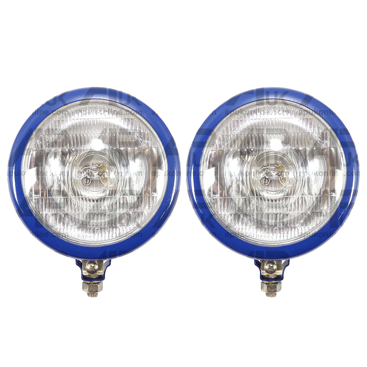 Pair Vertical Mounted Blue Headlight Lamp for Ford 2000 2600 3000 3600 Tractor