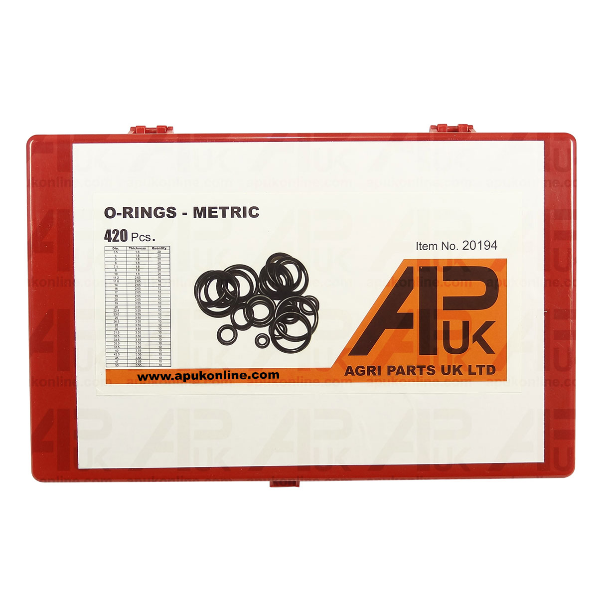 420pc Metric Rubber O Ring Seal Assortment Asstored set Kit Box Garage Plumbing