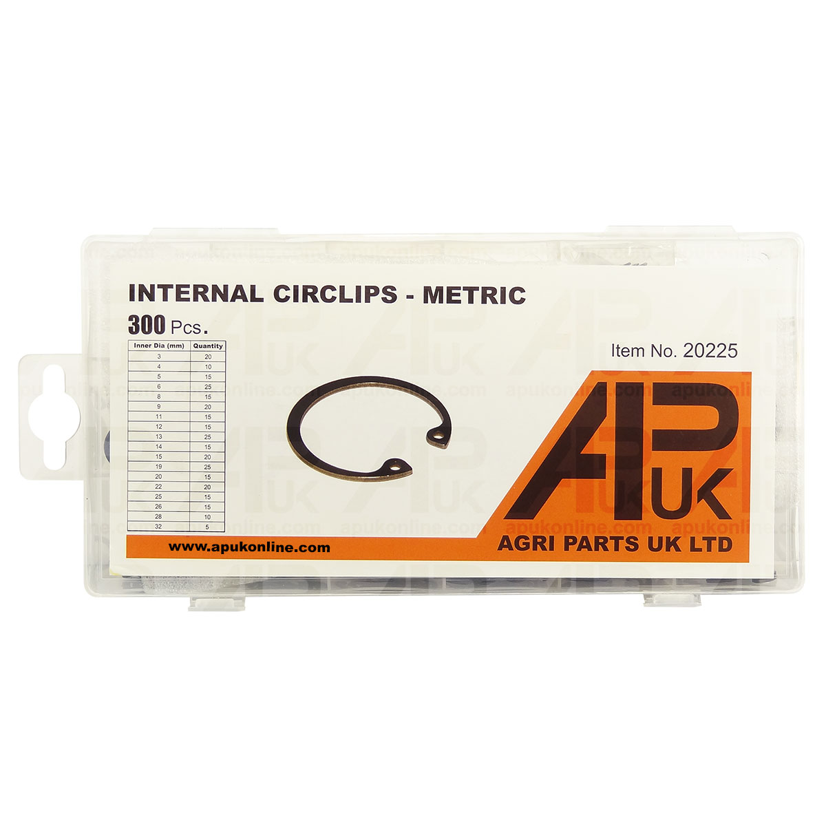 300pc Metric Internal Circlips Assortment Snap Spring Retaining Ring 3-32mm dia