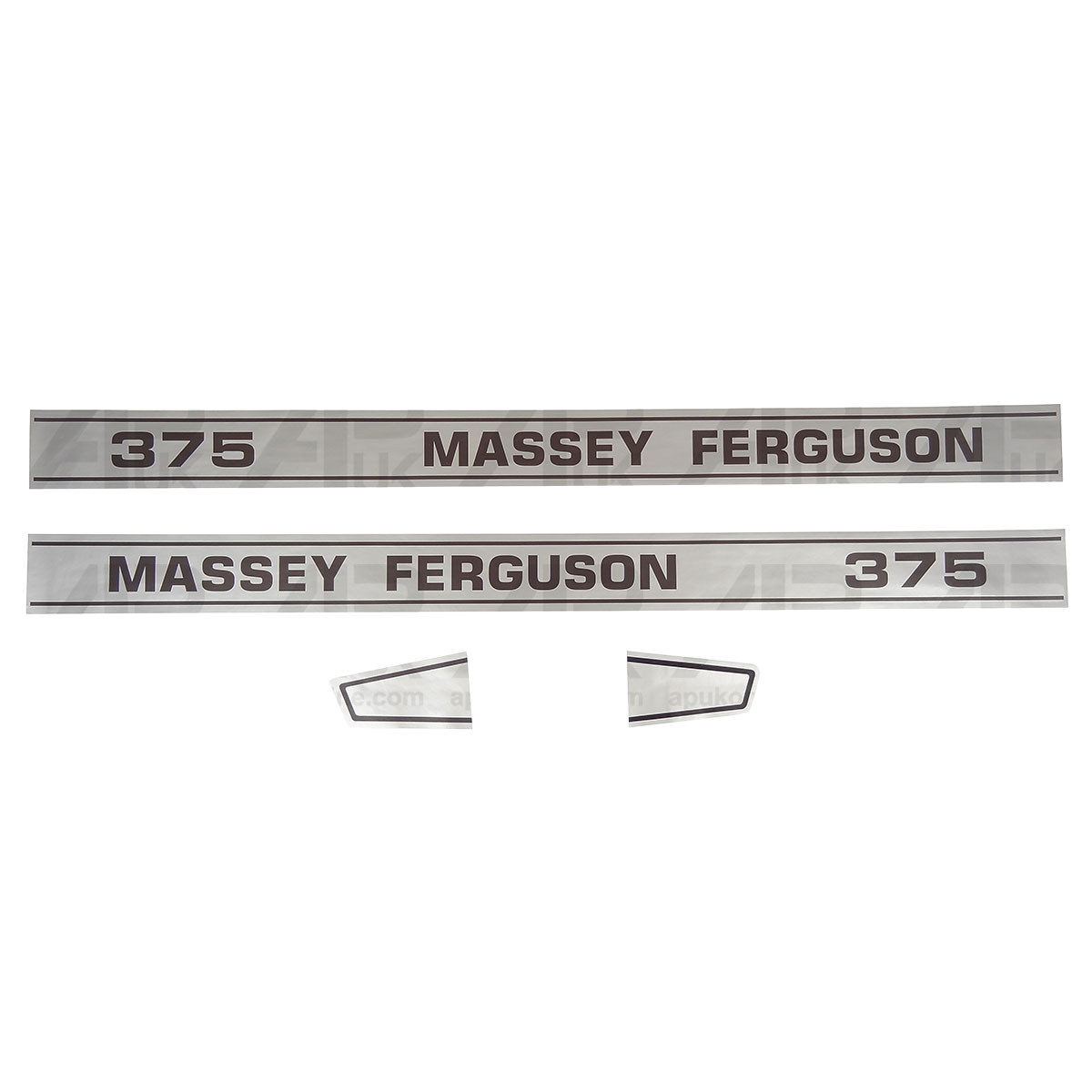 Bonnet Side Stickers Transfers Decal Set Kit for Massey Ferguson 375 Tractor