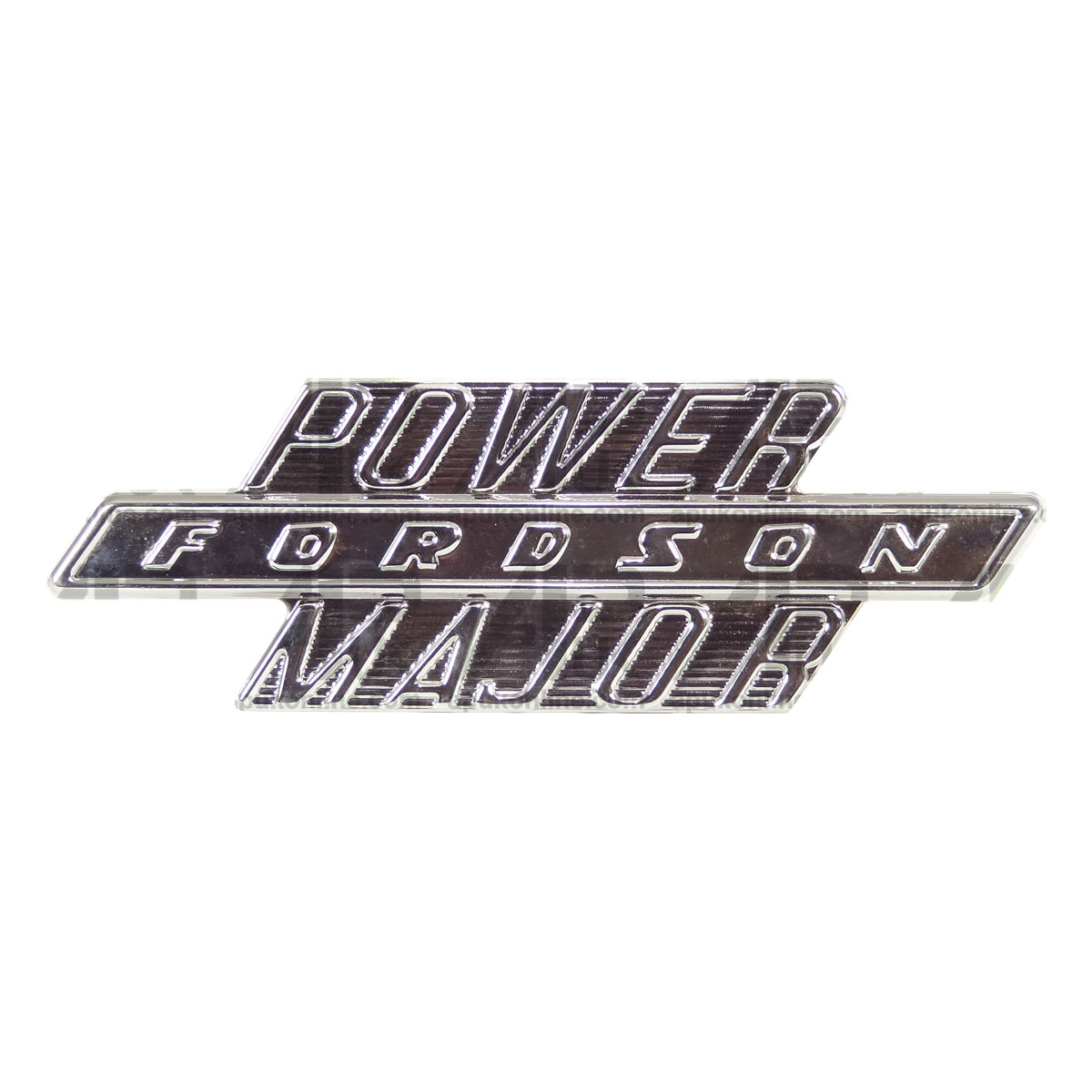 Metal Chrome Bonnet Side Badge Emblem Plate for Fordson Power Major Tractor