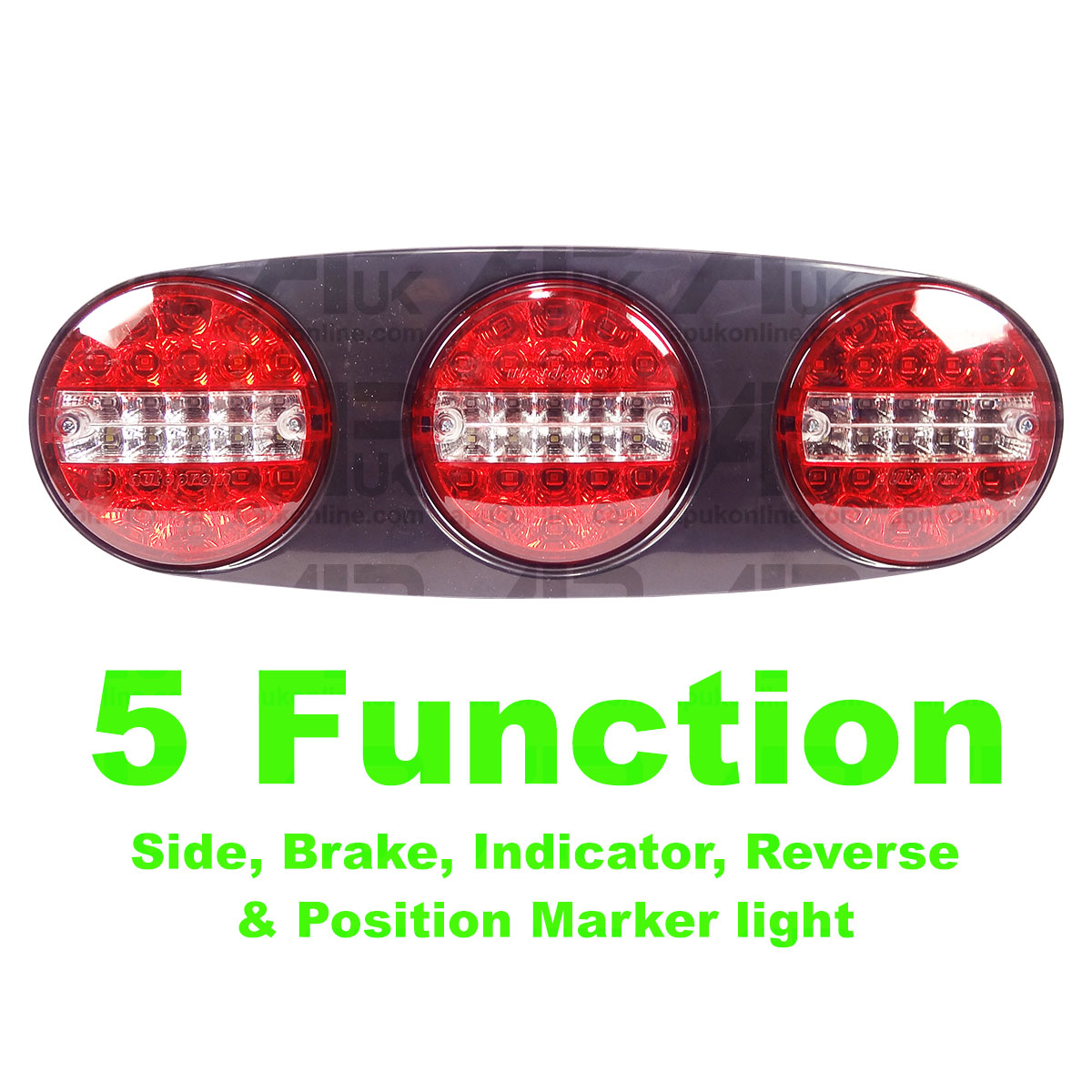 12V LED Trio Rear Brake Tail Light Lamp Stewart McHale Baler Bailey Tractor