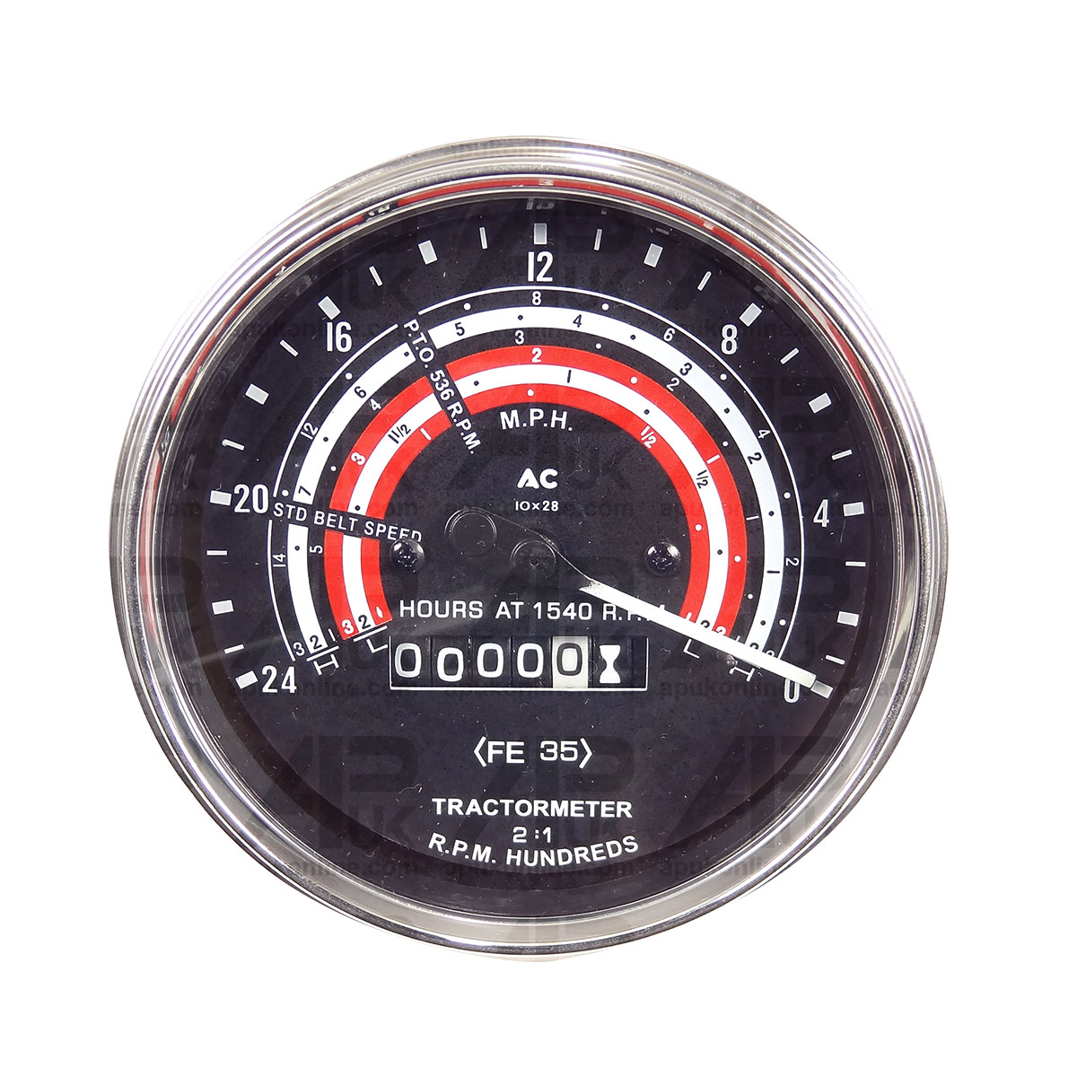 3 Cylinder Tractormeter Tachometer Gauge ACW MPH for Massey Ferguson 35 Tractor