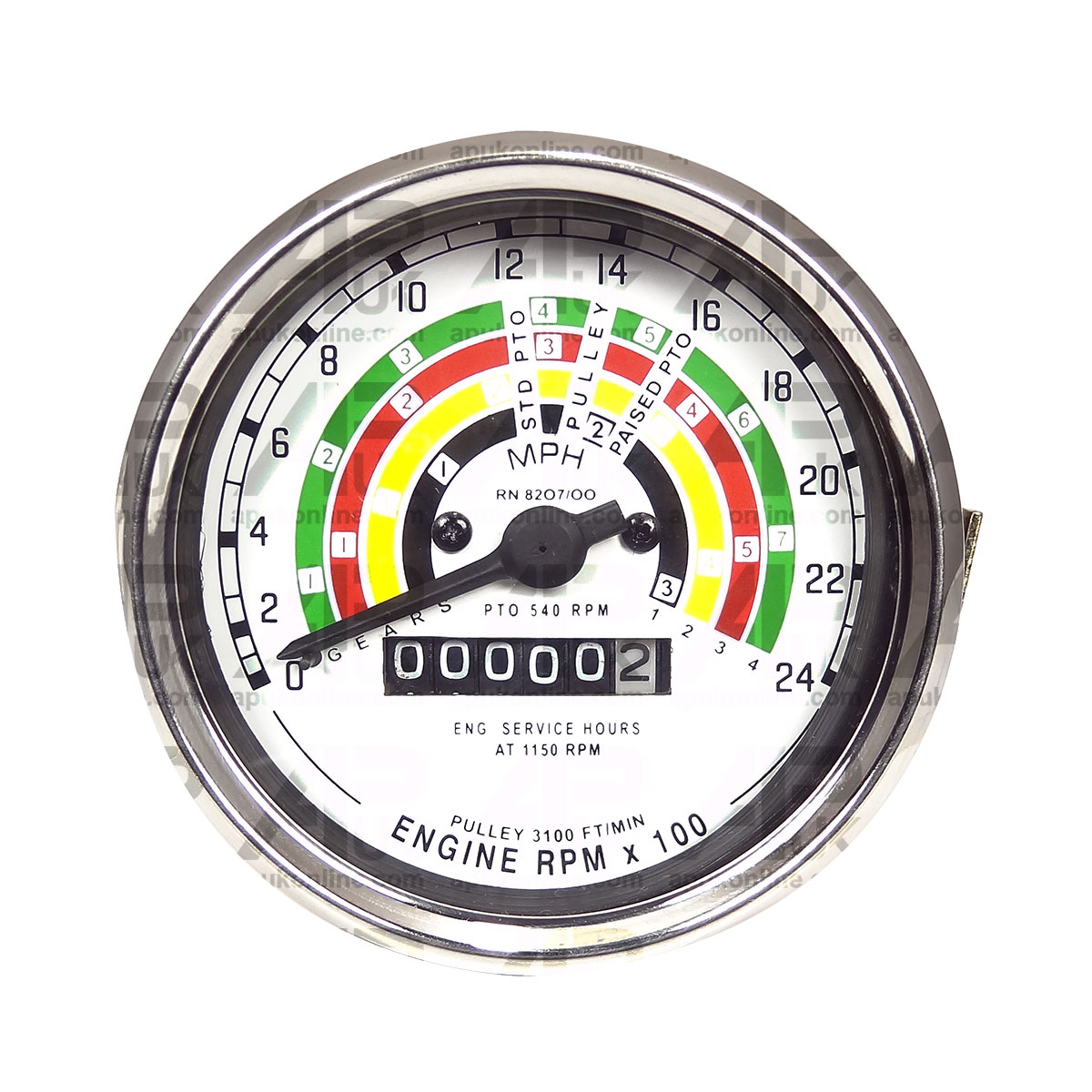 Tractormeter REV Clock Tachometer Gauge MPH CW for Fordson Major Super Tractor