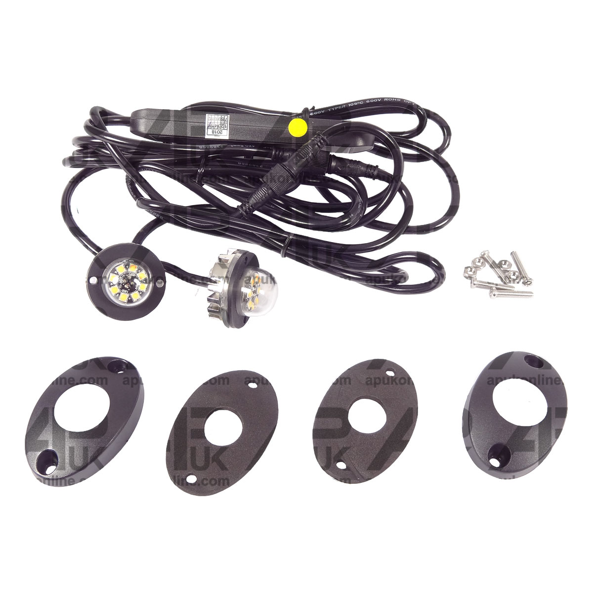 2x LED Beacon Flashing Amber Car Recovery Truck Lorry Light Bar Hide Away Lights