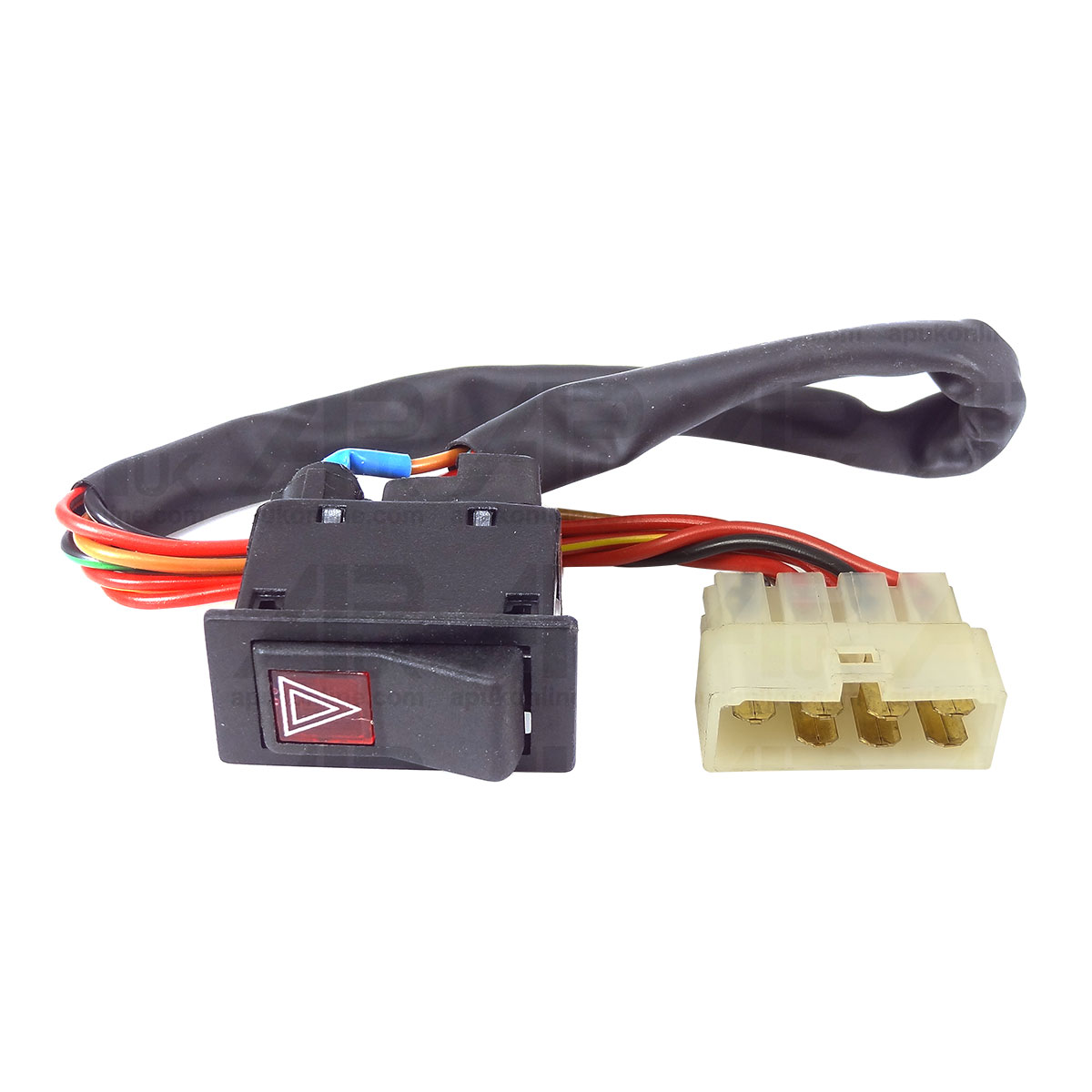 Universal Tractor Red Hazard Warning Light Lamp Rocker Switch Piano Button Type