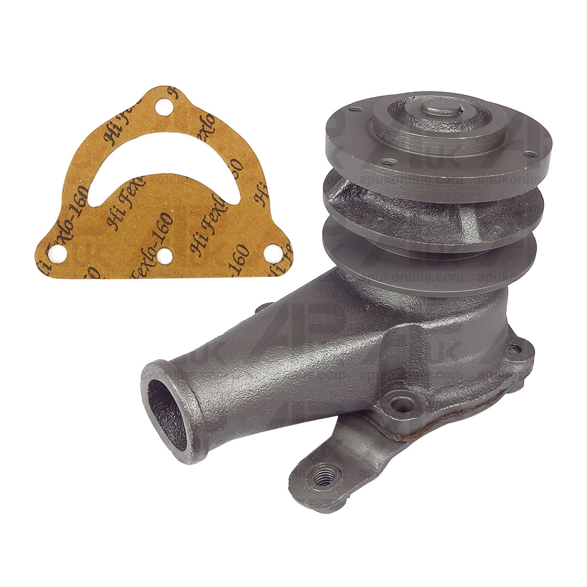 Water Pump Assembly + Gasket &amp; Pulley for Fordson Ford New Holland 2N 8N Tractor