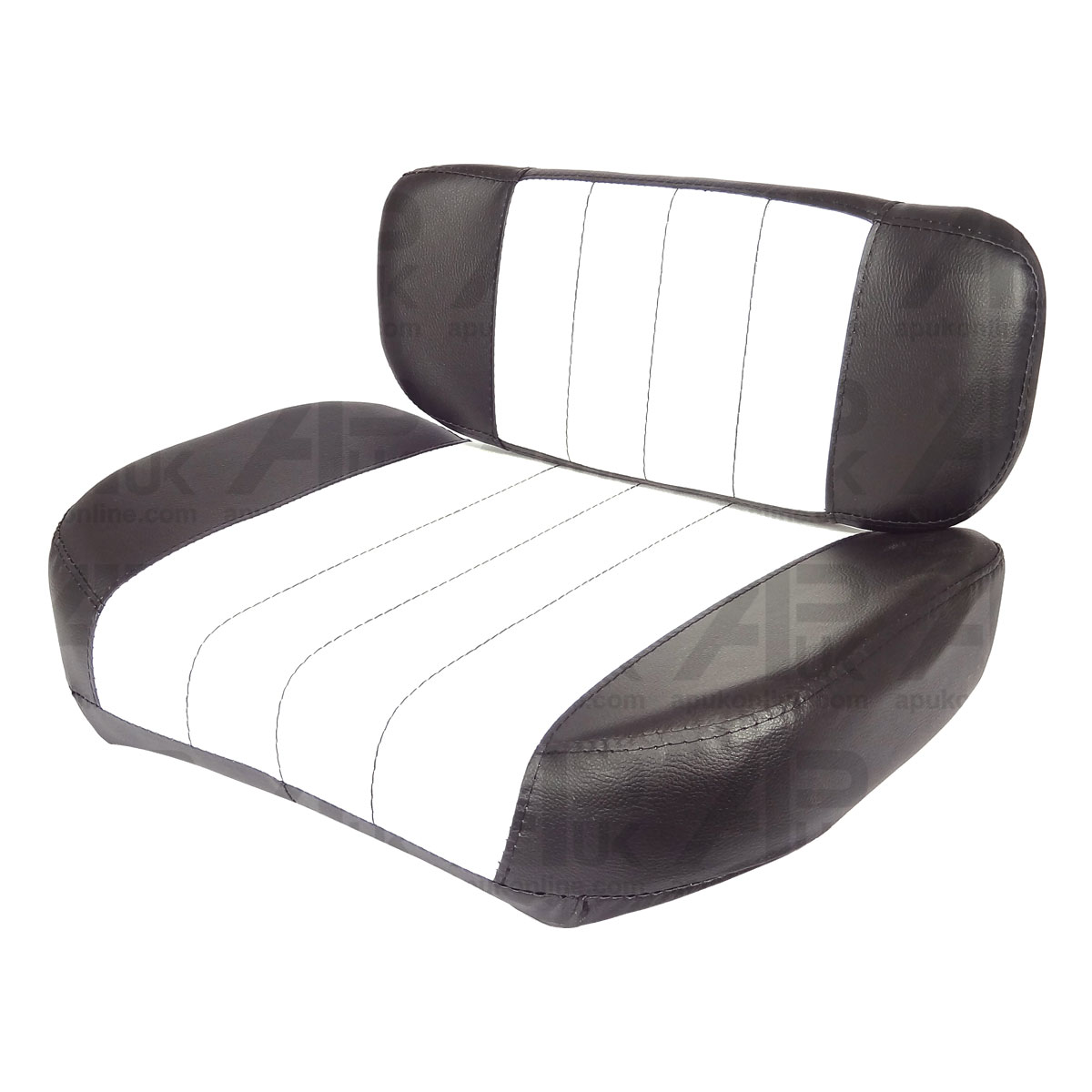 Black White Seat &amp; Backrest Pan Cushion Set for Case International 384 Tractor