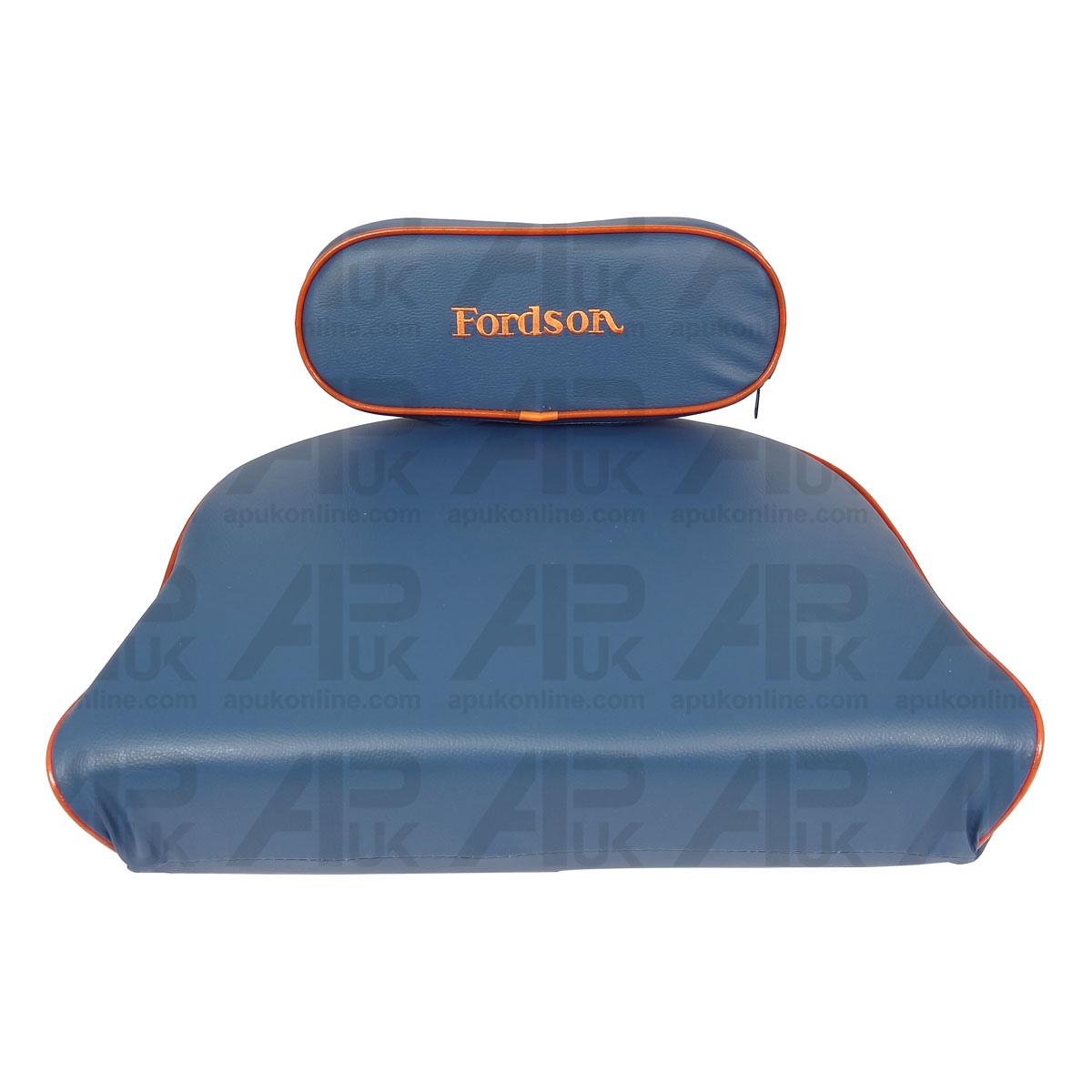Blue &amp; Orange Embroidered Logo Seat Cushion Set for Fordson Major Power Tractor