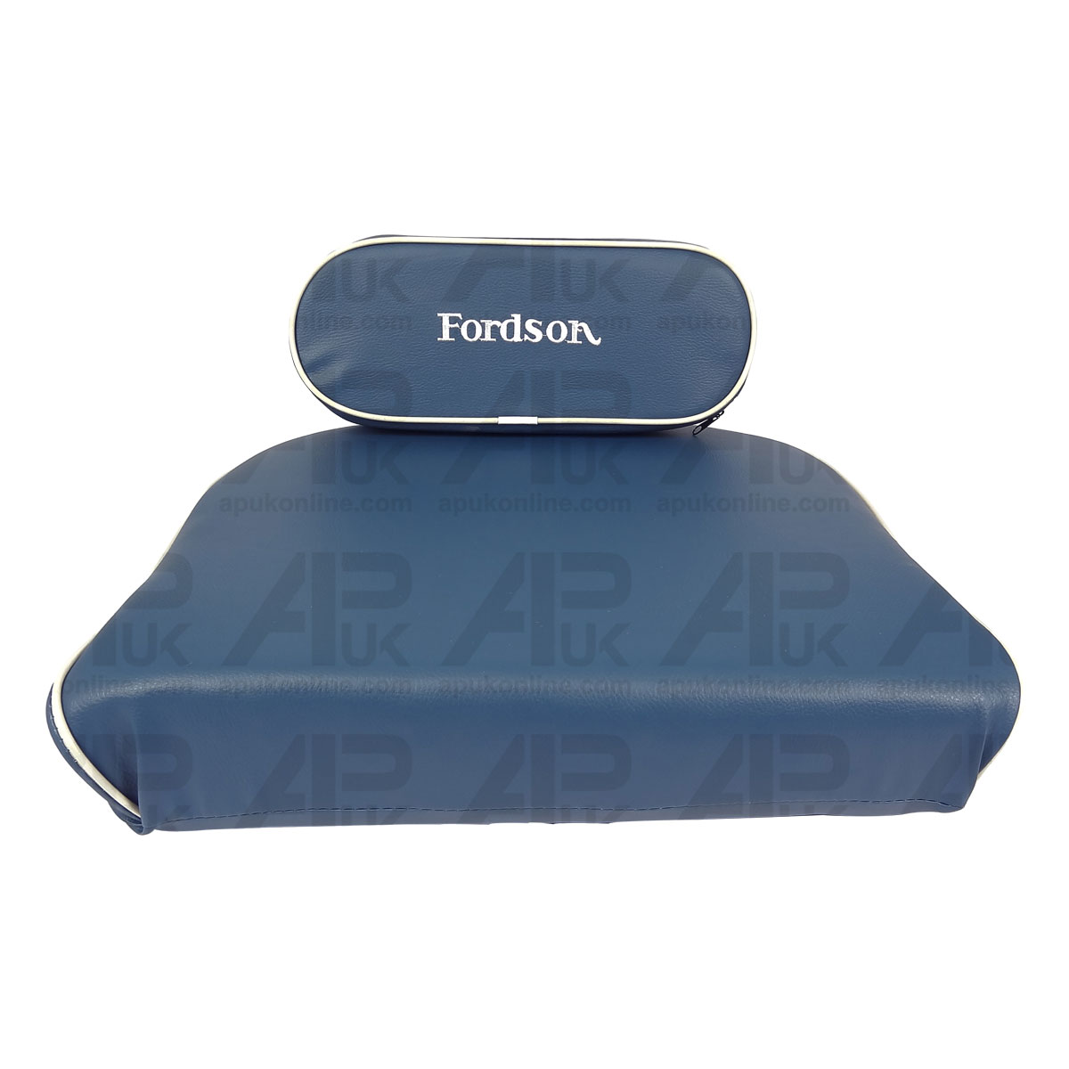 Blue &amp; White Emb Logo Seat Pan Cushion Set for Fordson Super Dexta Tractor