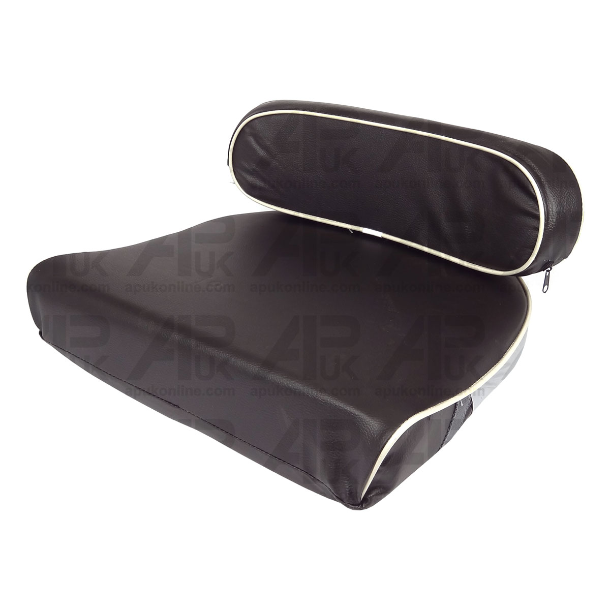 Seat Pan Cushion &amp; Backrest Black White for Massey Ferguson 235 240 245 Tractor