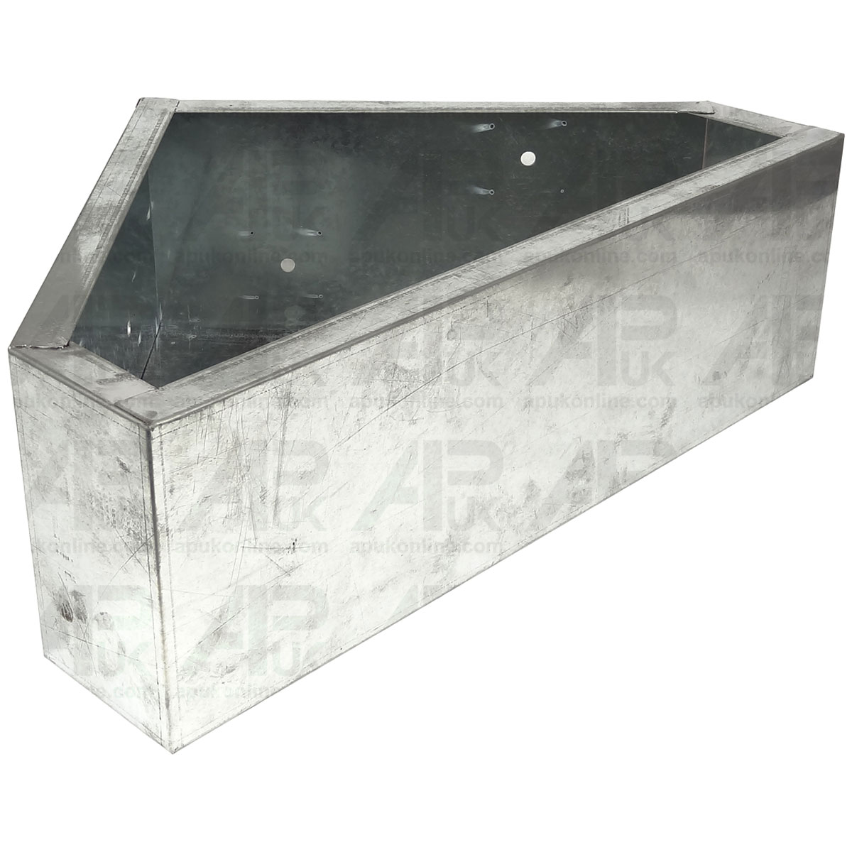 Metal Galvanised Garden Flower Pot Planter Trough Plant Tub Container Triangle