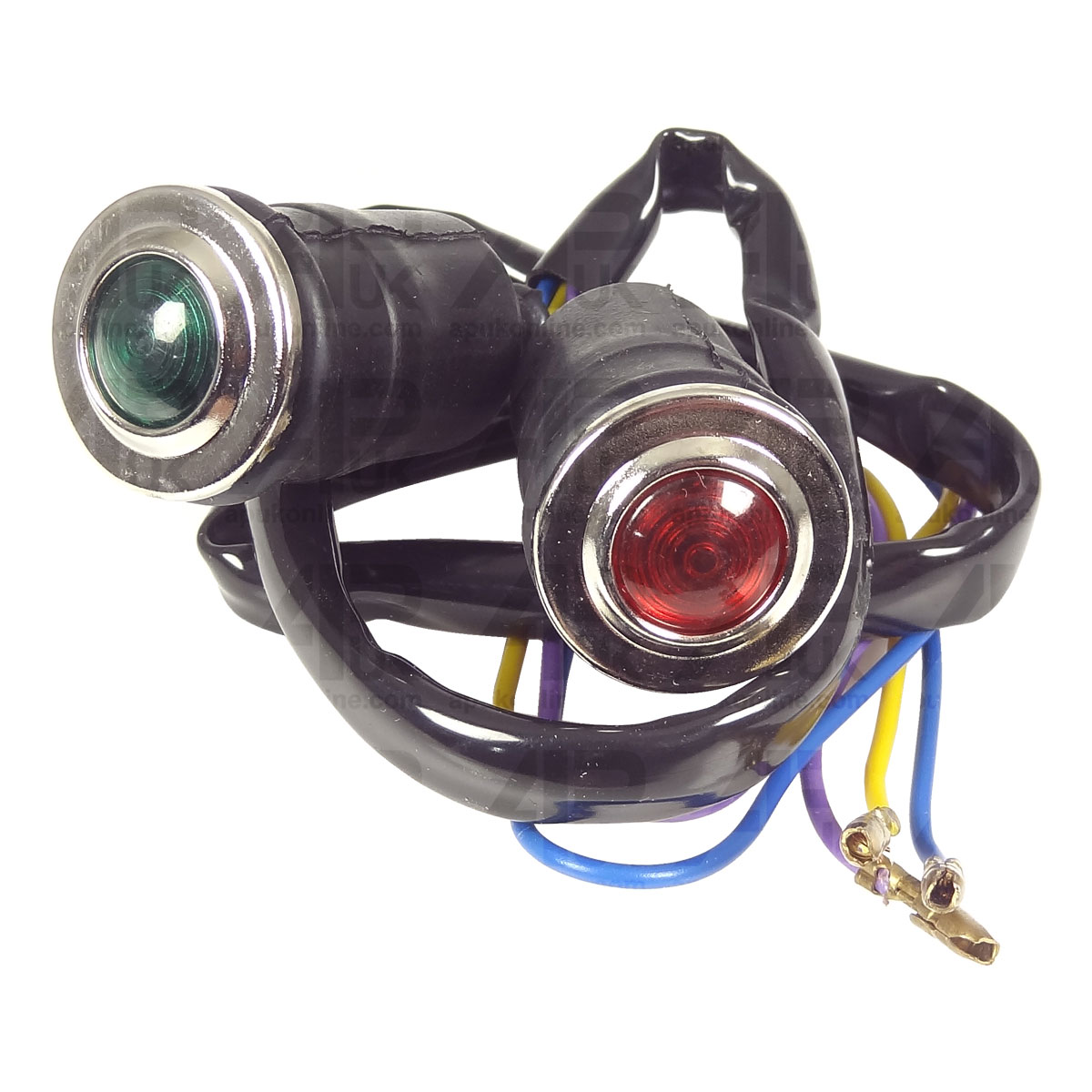 Pair Green Red Dashboard Panel Warning Light Set for Fordson Super Dexta Tractor