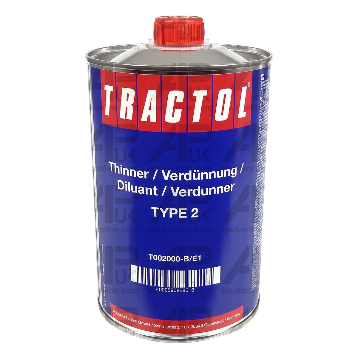 1L Tractol Paint Thinners for Kubota Yanmar Iseki Compact Garden Tractor Mower