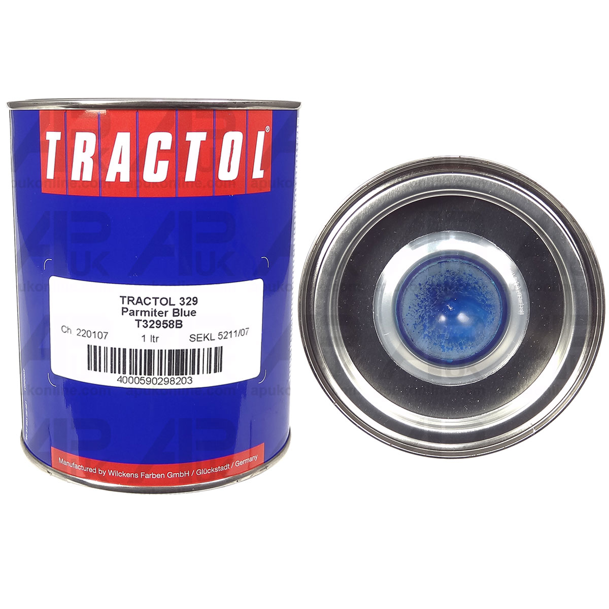 1 Litre Ltr Tin Parmiter Blue Paint Tractol Tillage Disc Chain Harrows Machinery