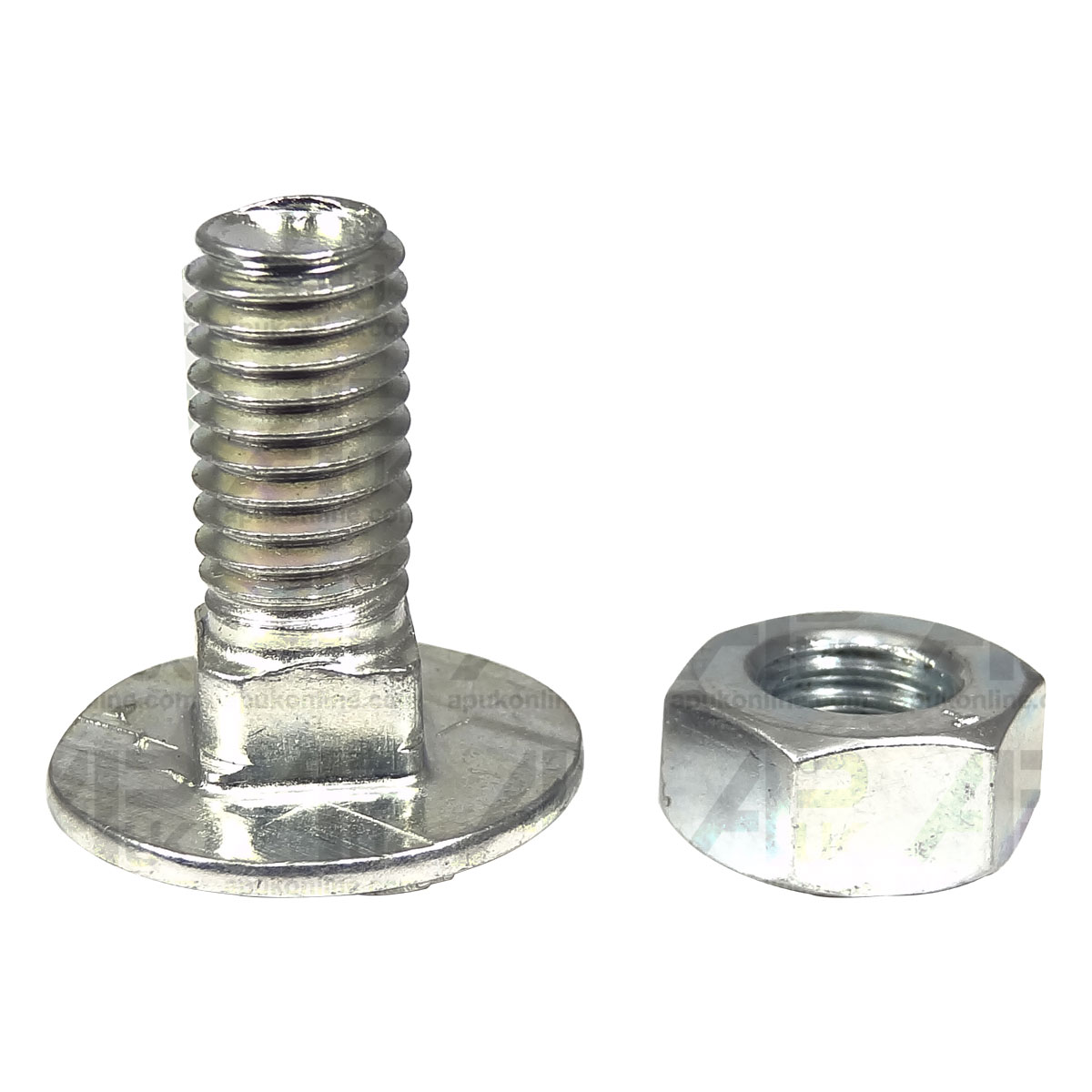 Carriage Bolt &amp; Nut M8 x 20mm for Case IH David Brown Ford New Holland Tractor