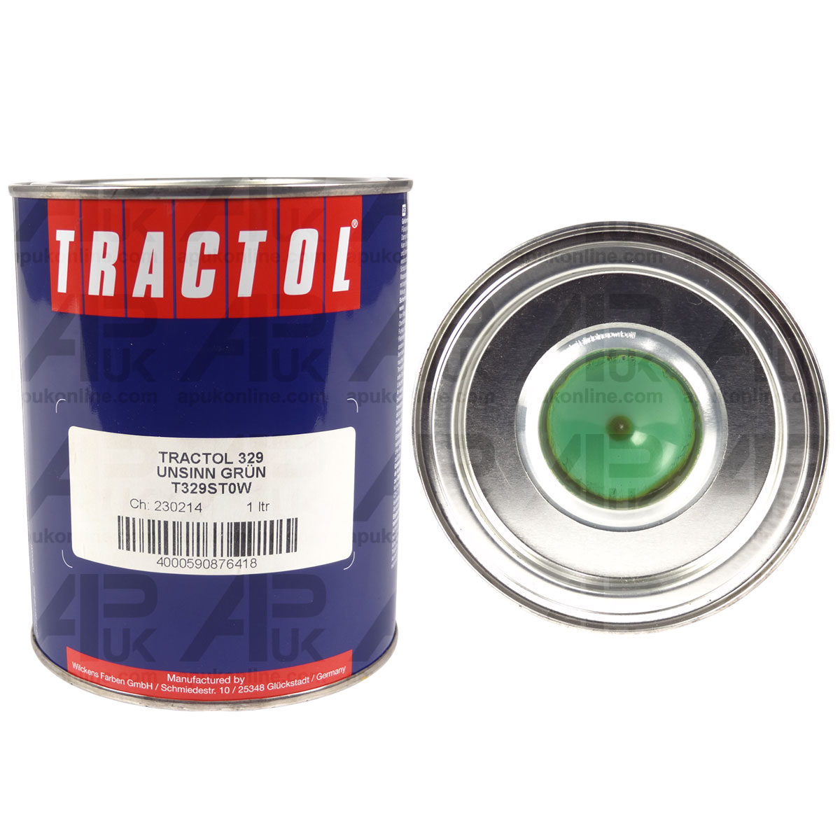 1 Litre Ltr 1L Tin Green Tractol Paint for Unsinn Tractor Container Trailer