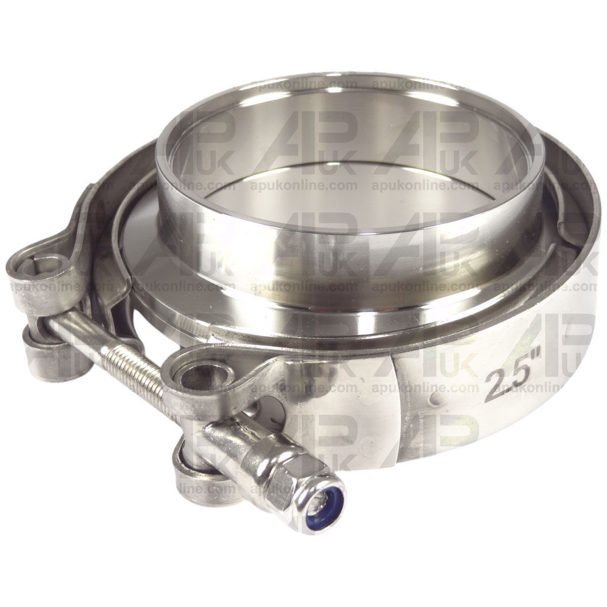 2.5&quot; V Band Custom Exhaust Silencer Box Clamp &amp; Flanges 63.5mm Stainless Steel